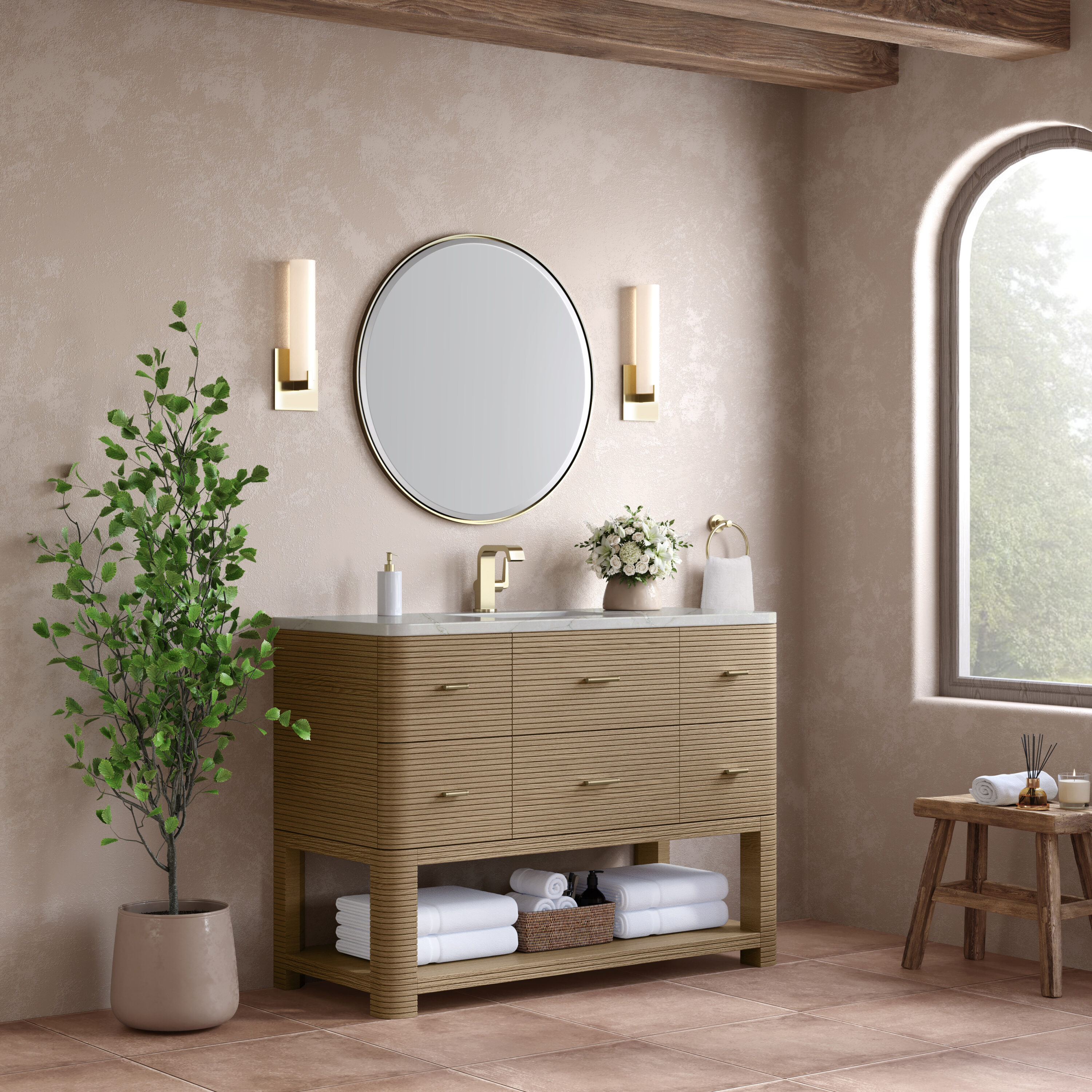 James Martin Vanities D704-V48-PBO-3VSL Bath-Vanity-Combo - View #3