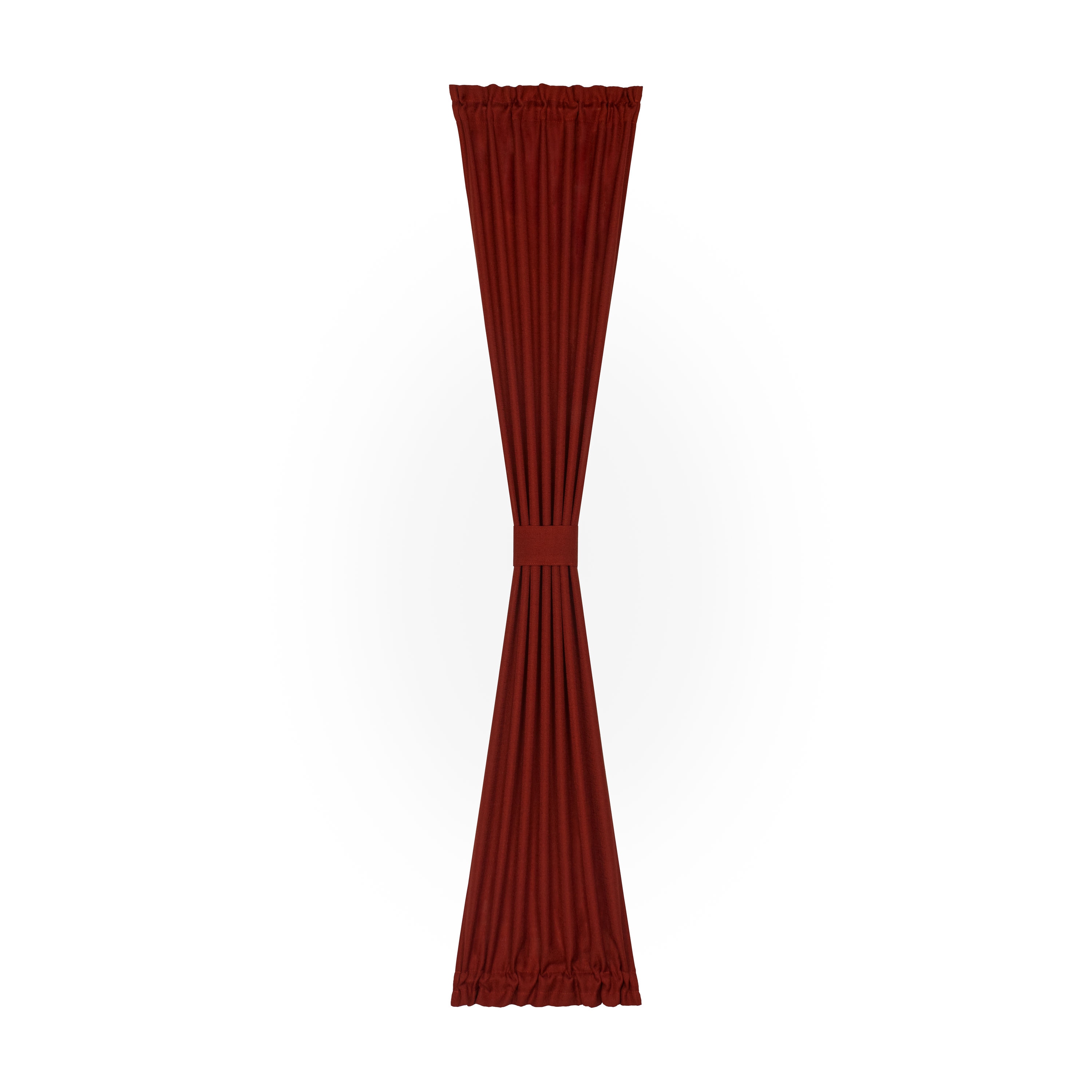 Achim DR25X72MS6 72-in Marsala Light filtering Rod pocket Single curtain panel