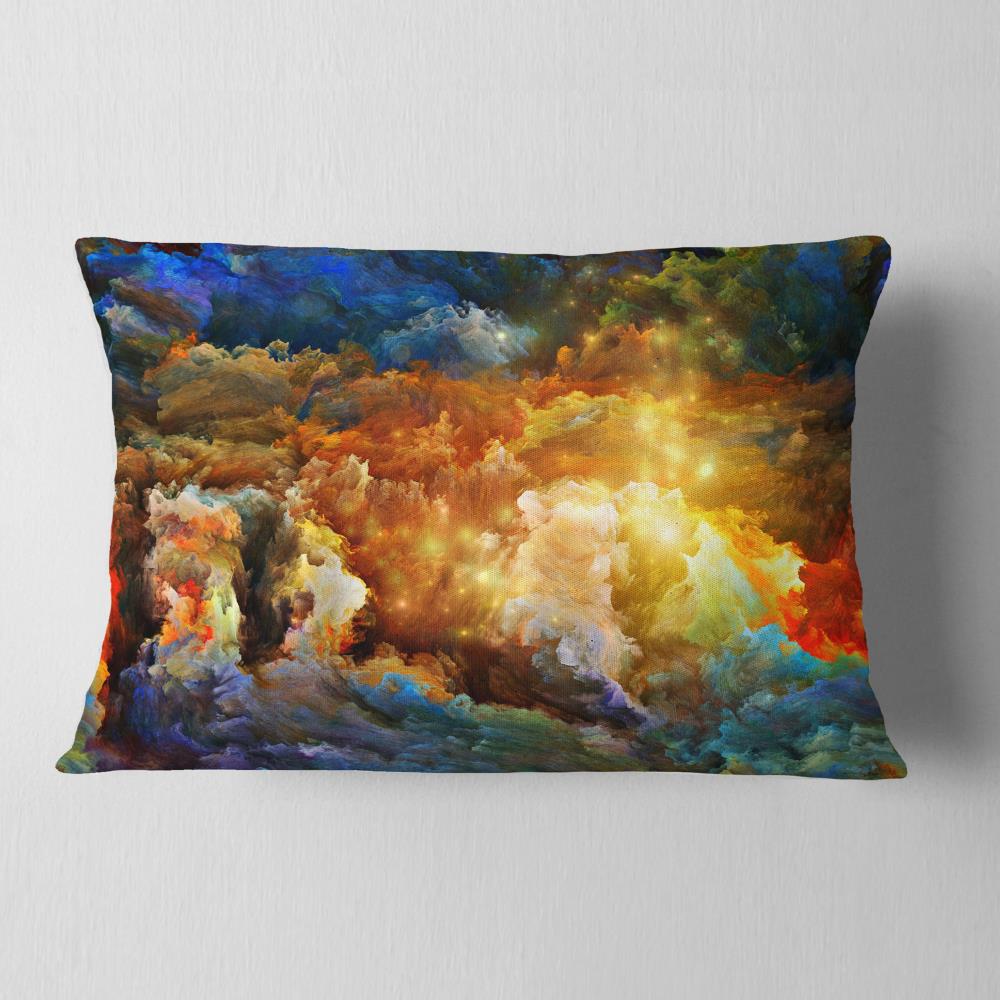 Designart CU6059-12-20 12-in x 20-in Blue Indoor Decorative Pillow