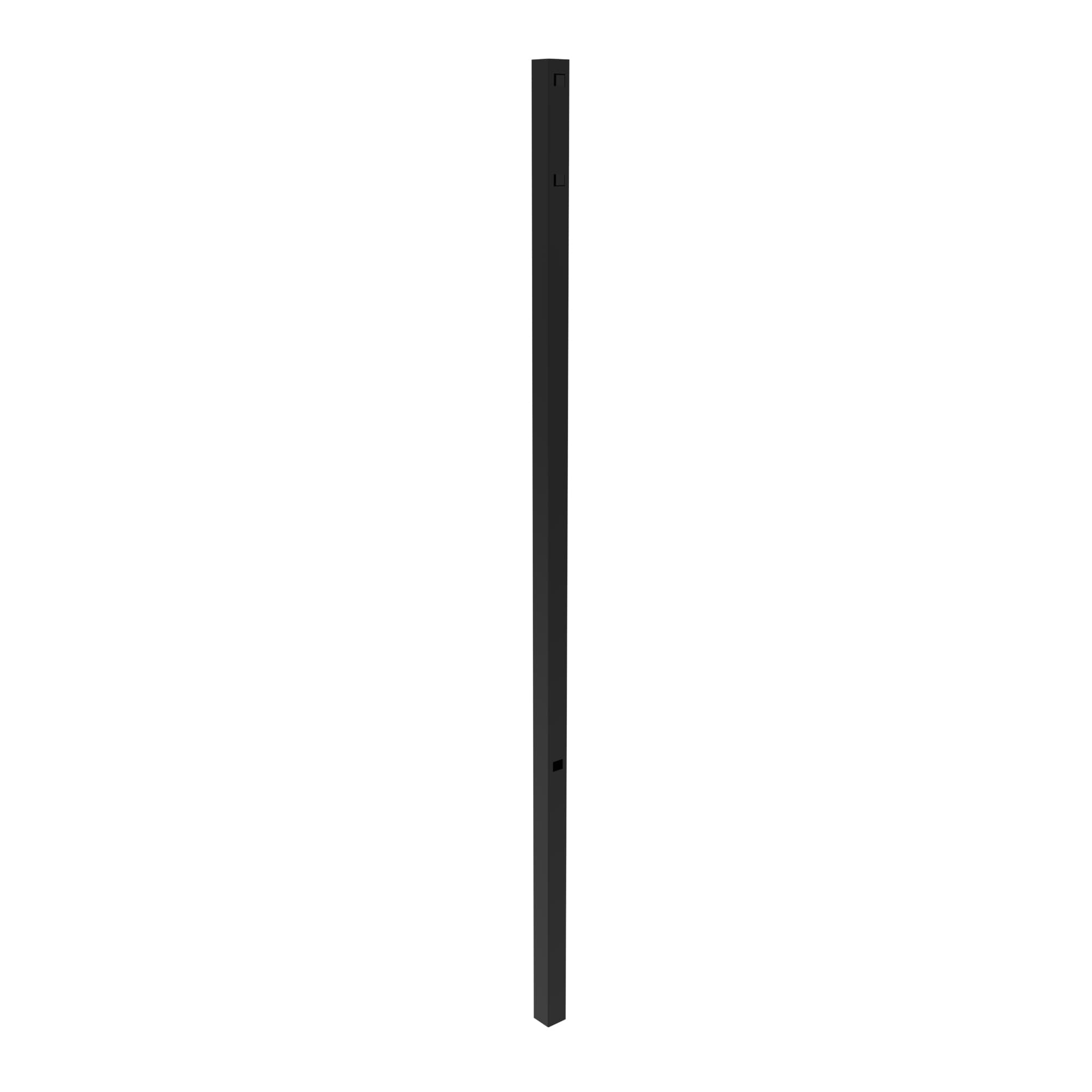 Fortress Building Products 40320784443MK Athens 6-1/2-ft H x 4-1/2-ft W Gloss Black Aluminum No Dig Privacy Line Decorative metal Fence post