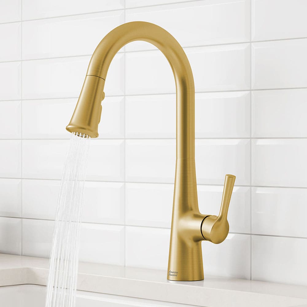 American Standard 7441300.GN0 Southport Brushed Cool Sunrise Single Handle Deck-mount Pull-down Kitchen Faucet with Sprayer