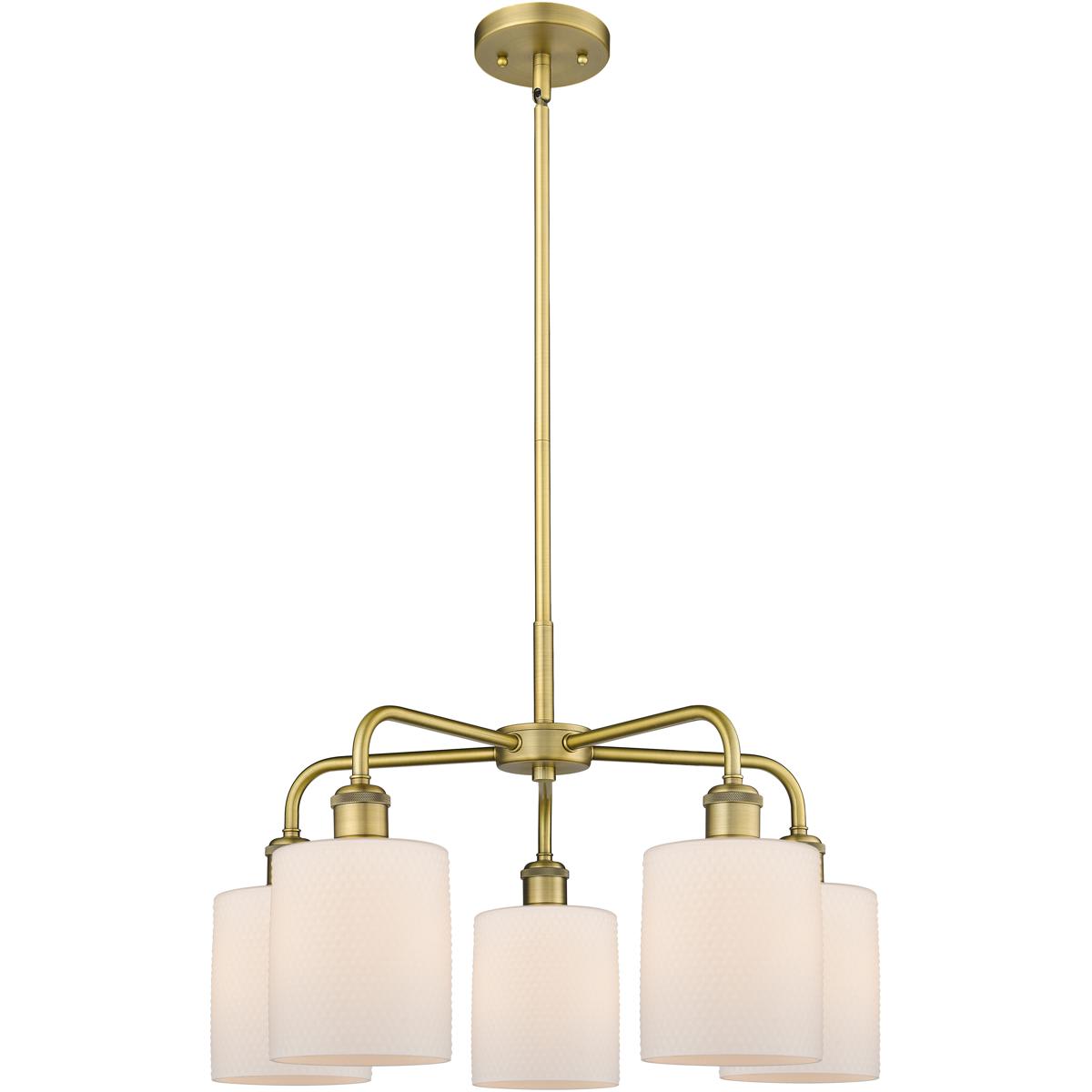 Innovations Lighting -  516-5CR-BB-G111 Cobbleskill Chandelier Brushed Brass