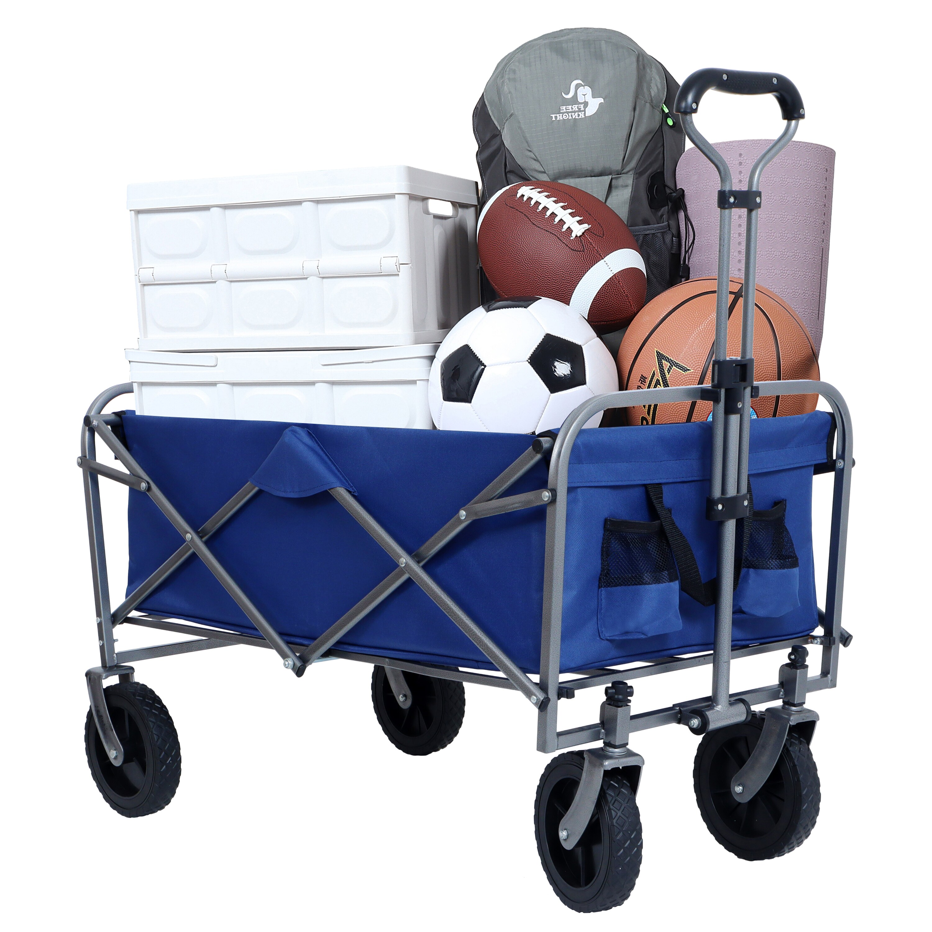 Maocao Hoom JLP269223 Wagons Carts Foldable with Drink Holders 3-cu ft Steel Folding Yard Cart