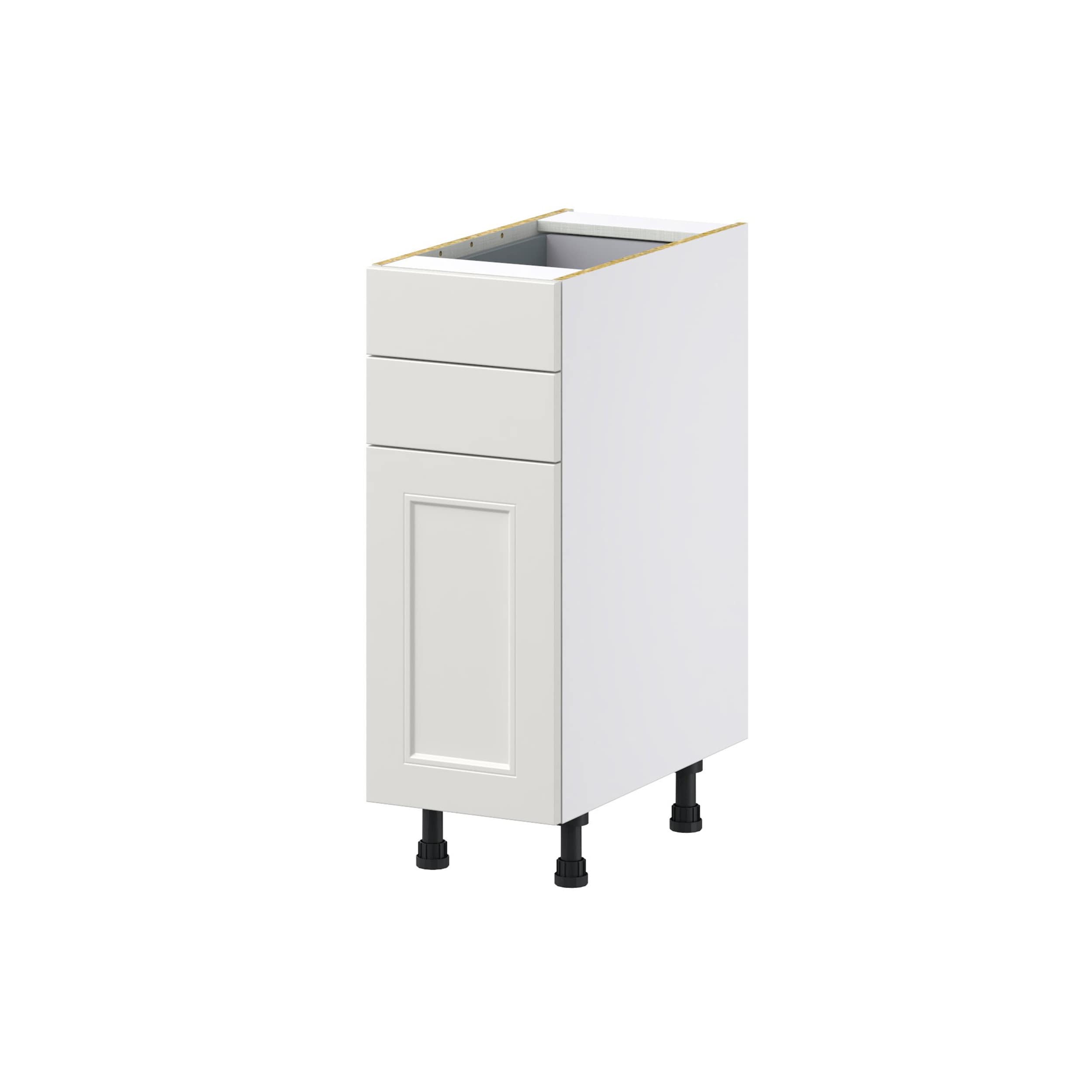 Hugo&Borg Belcourt 12-in W x 34.5-in H x 24-in D Gray Painted 2-Drawer Base Fully Assembled Cabinet (Recessed Panel Style)