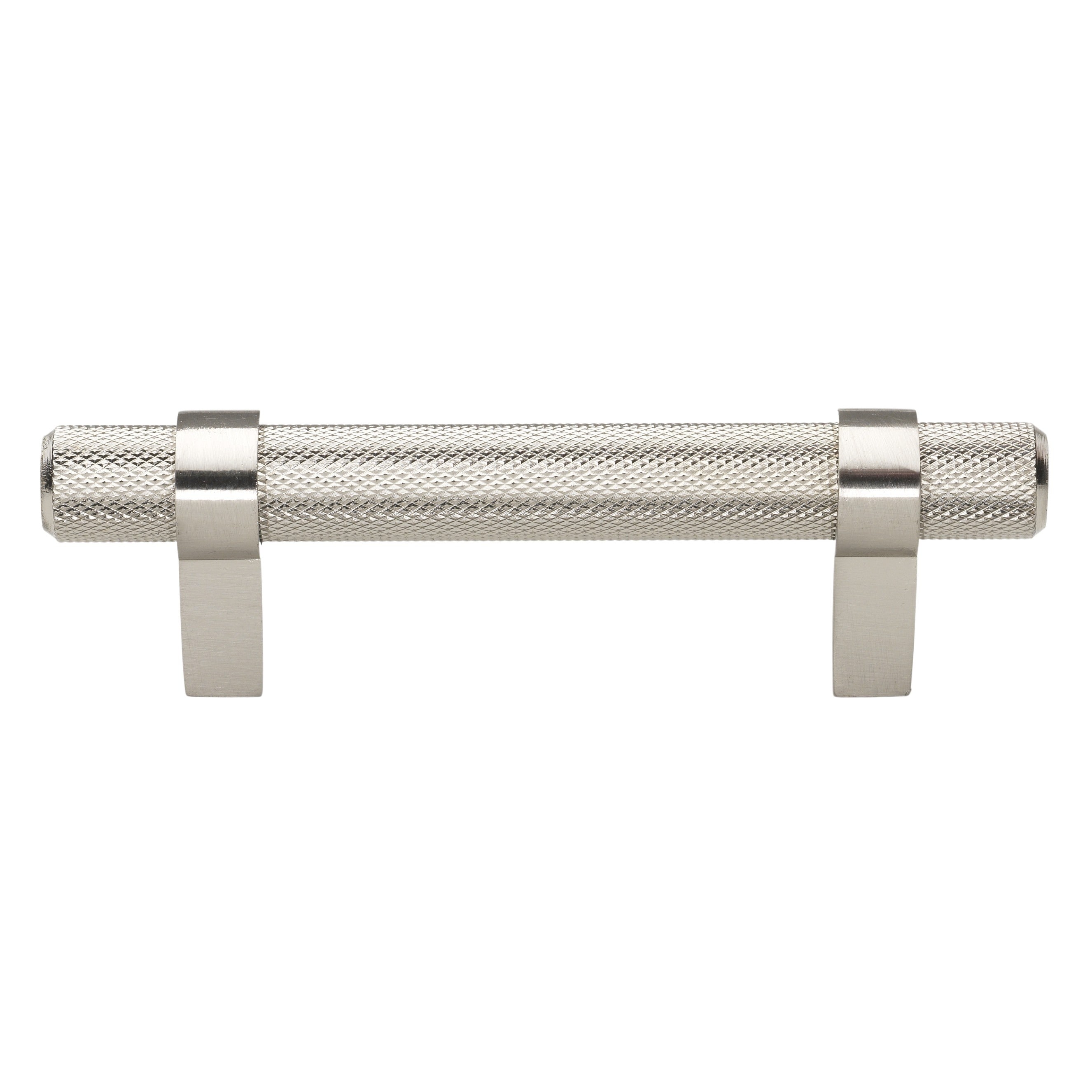 GlideRite Hardware 8005-76-SS-10 3 Inch Center to Center Knurled Solid Steel Bar Pull Cabinet Hardware Handle - 8005-76