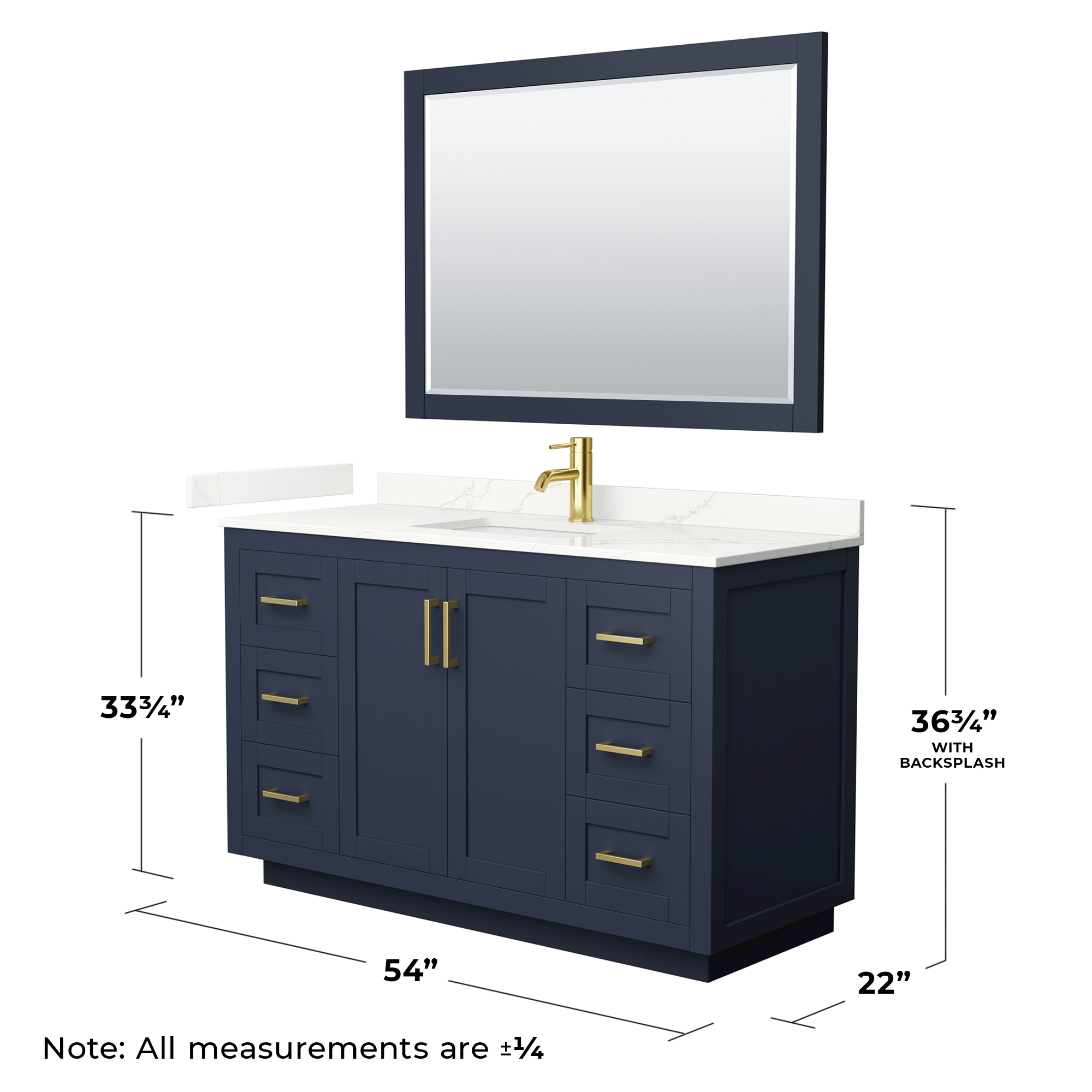 Wyndham Collection WCF292954SBLGTUNSM46 Bath-Vanity-Combo - View #6