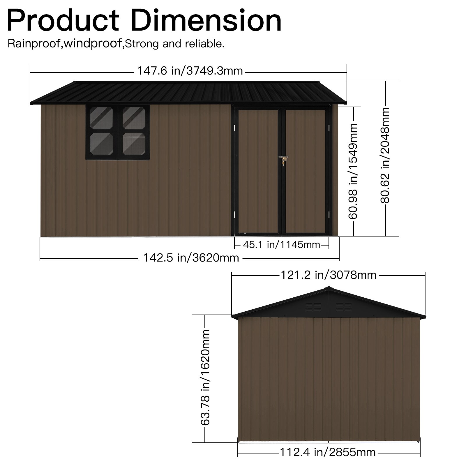 LUXEYARD DS-J-370028 Metal-Storage-Buildings-Sheds - View #8