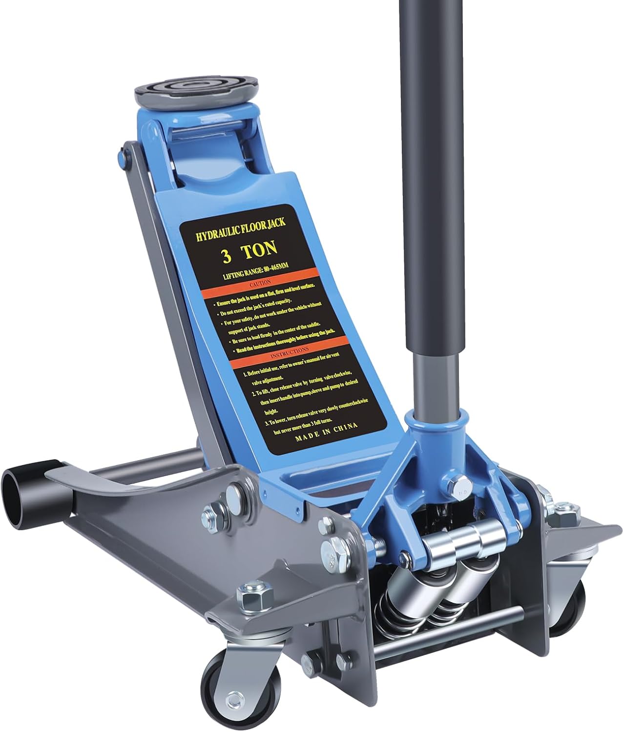 LARBANKE 3 Ton Ultra Low Profile Hydraulic Floor Jack Dual Pump