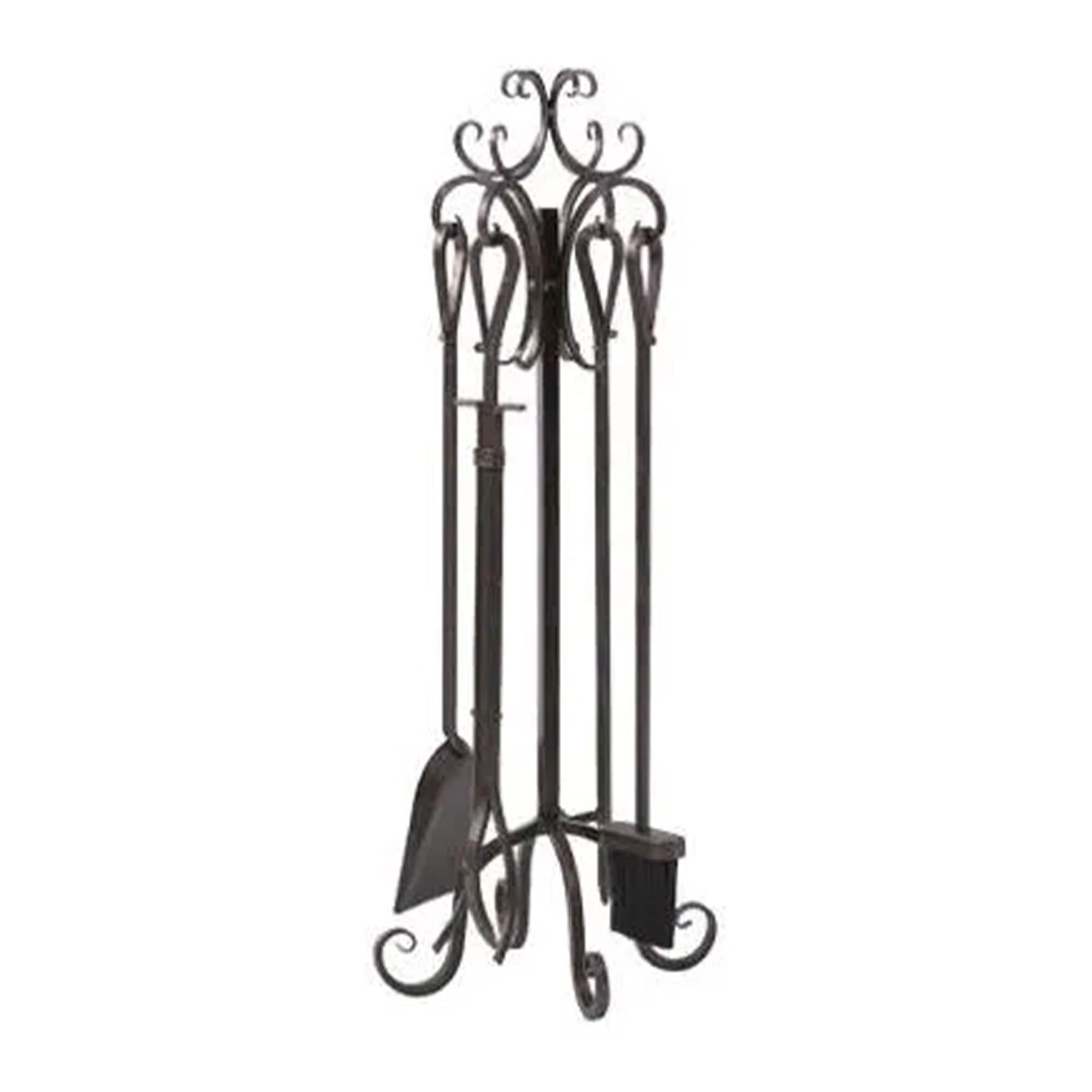 Panacea Products 397555 5 -Piece Steel Fireplace Tool Set