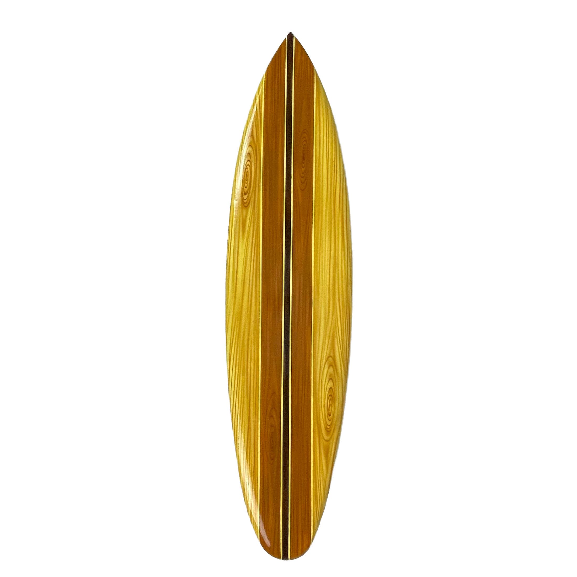 Zeckos ZKO-99233 39 Inch Nautical Wooden Surfboard Wall Art Decorative Hanging Beach House or Coastal Living Decor - Brown