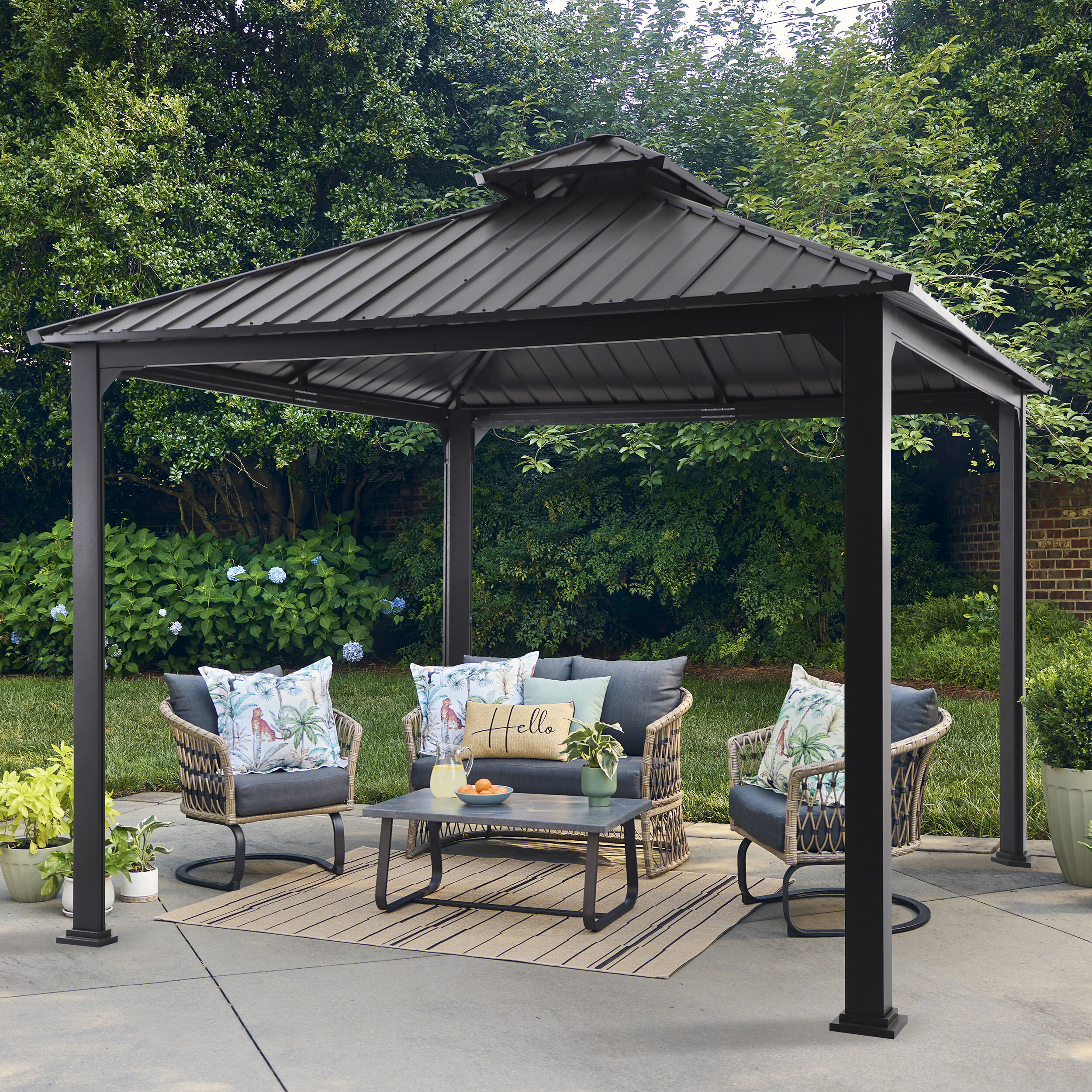 Shop allen + roth Build your own Outdoor Patio Gazebo Space with ...