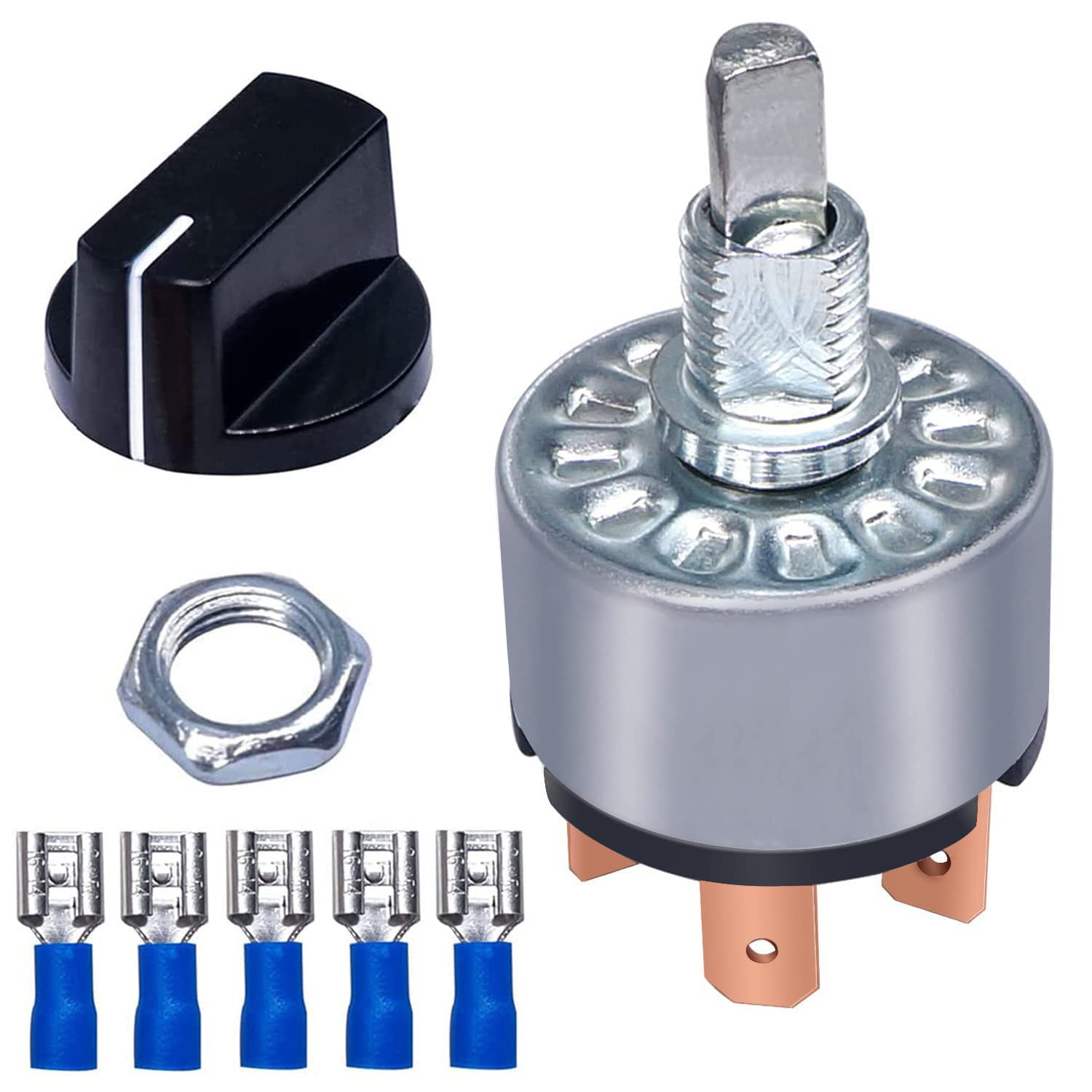 Aoibox  4 Position 3 Speed Rotary Selector Switch 16A 120VAC 12A 250VAC Latching Fan or Heater Control with Knob
