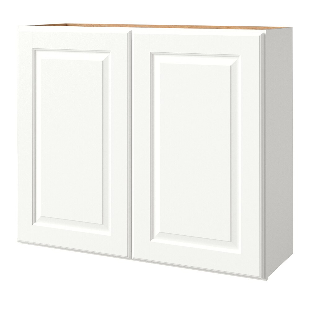 allen + roth 1361TS Tilson 36-in W x 30.125-in H x 12-in D Linen Wall Fully assembled Cabinet (Raised Panel Square)
