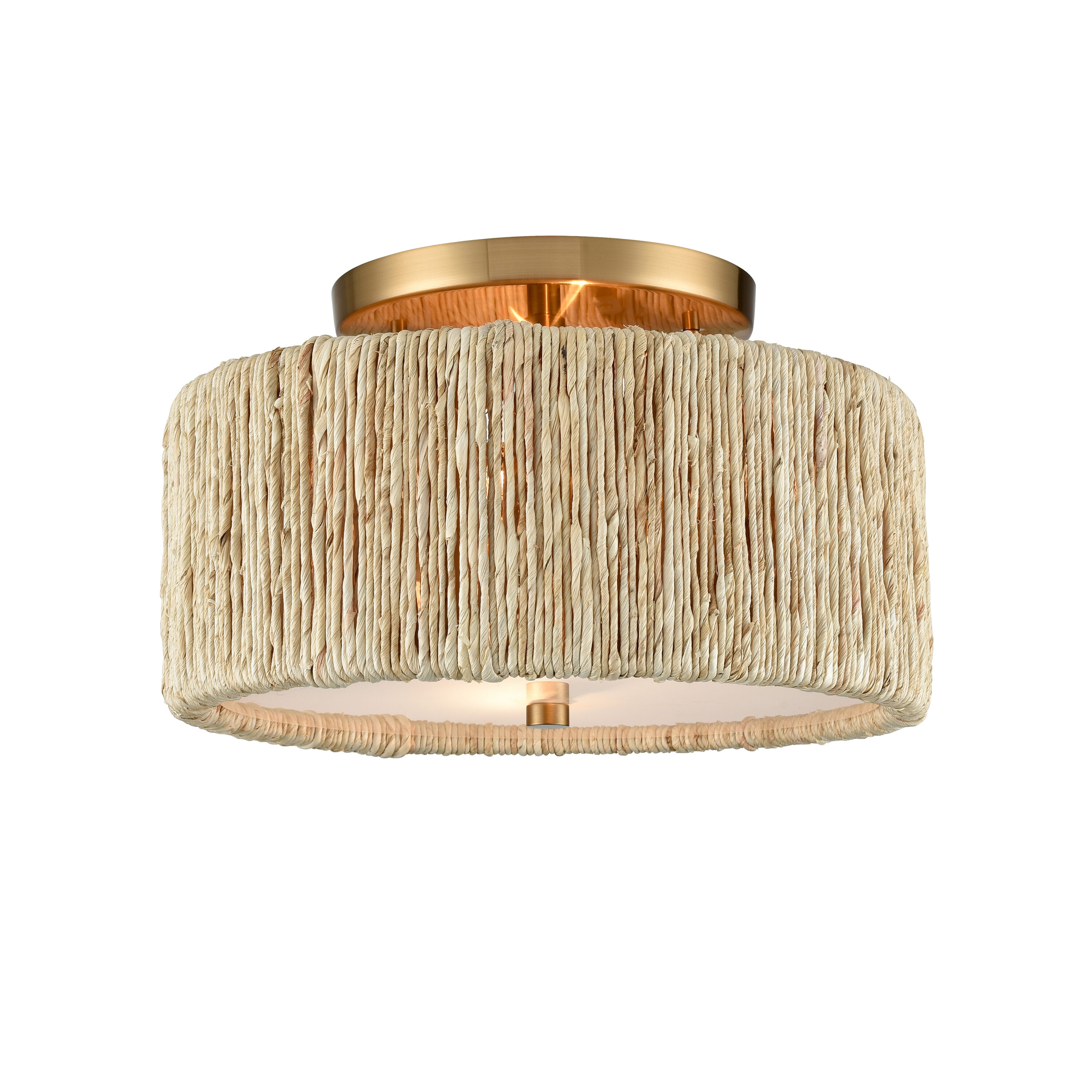 Westmore by ELK Lighting LW-202302010031 Beverley 1 -Light 14-in Satin Brass Semi Flush Mount Light
