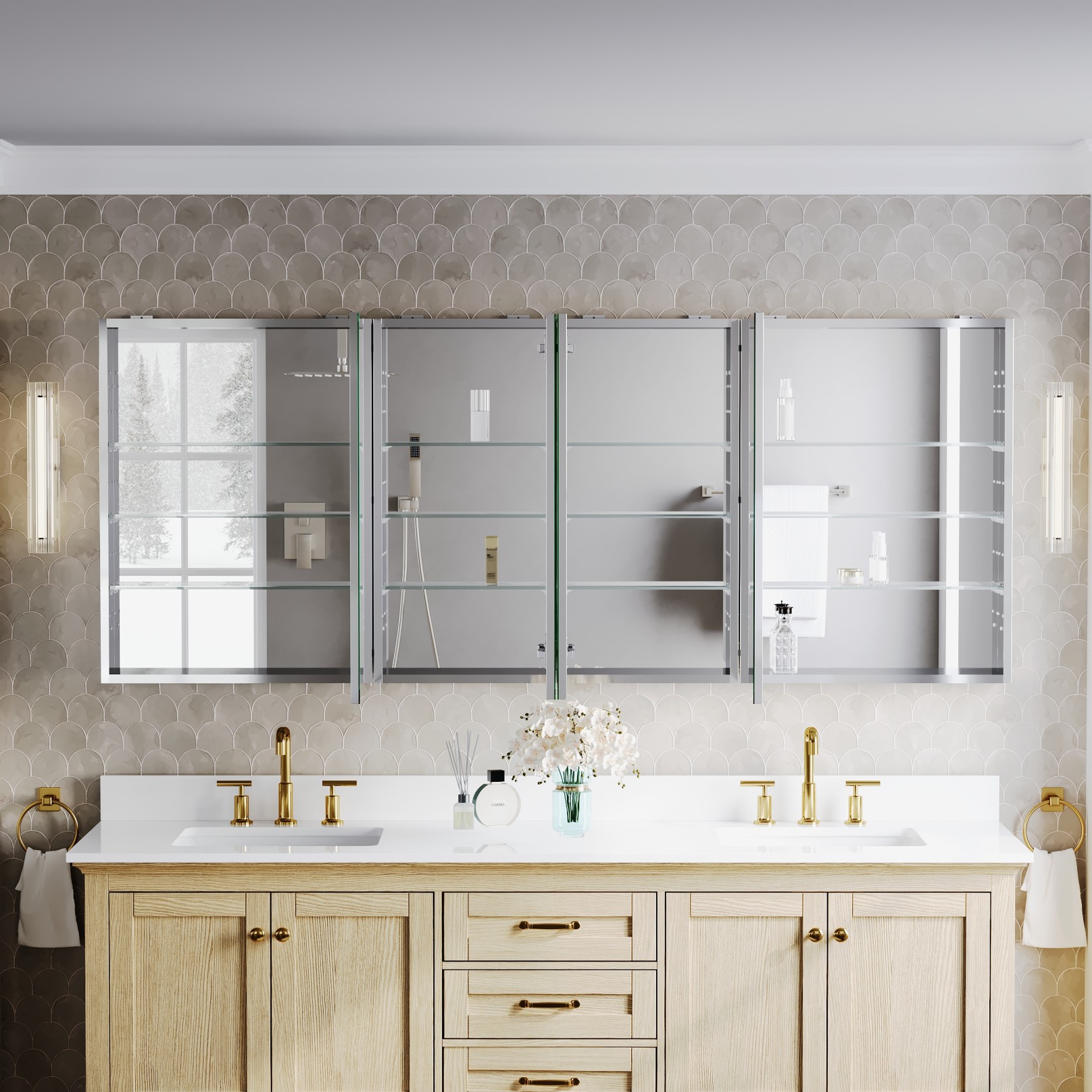 WELLFOR JRA24R16R16L24L32 Bathroom-Medicine-Cabinets - View #11