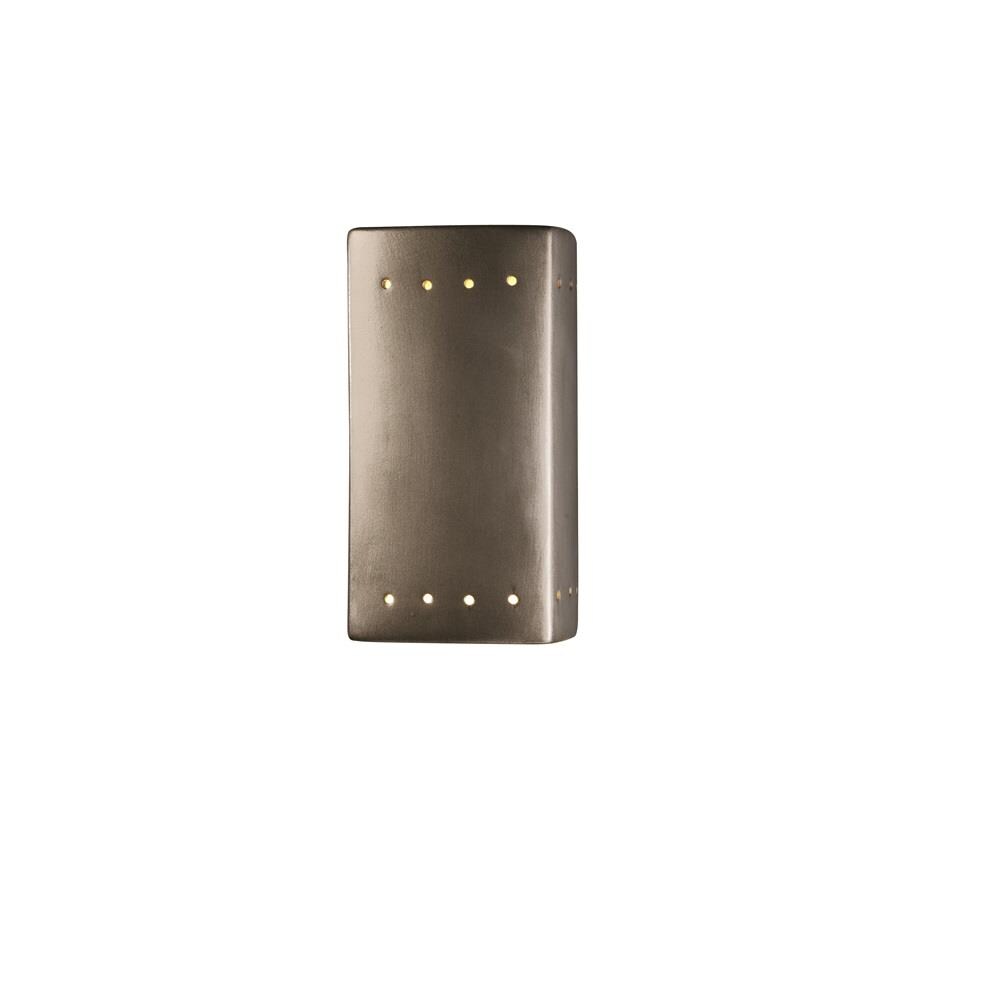 Justice Design Group CER-0925-ANTS Ambiance 5.25-in W 1 -Light Antique Gray Transitional Wall Sconce