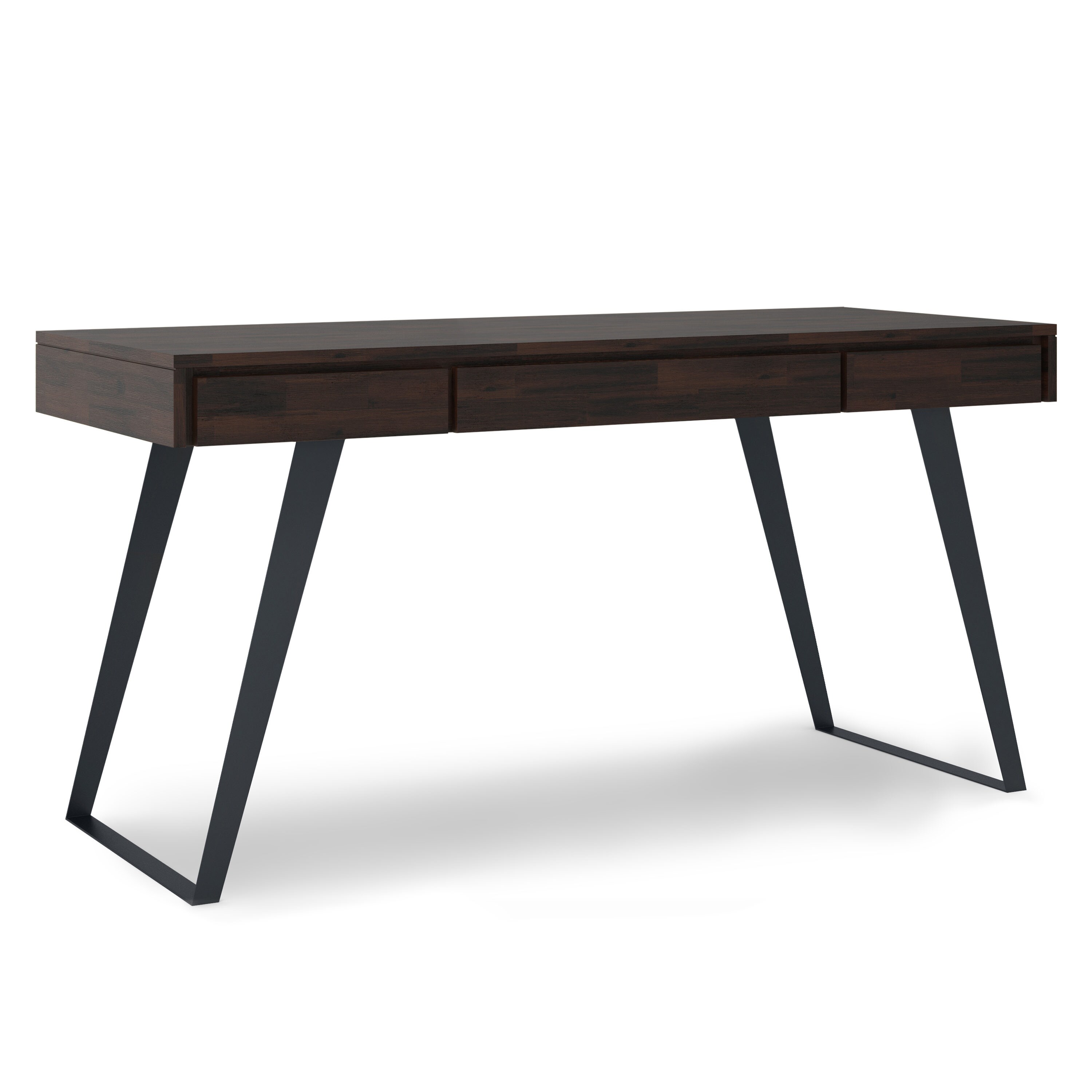 Simpli Home - Lowry Small Desk - Distressed Charcoal Brown