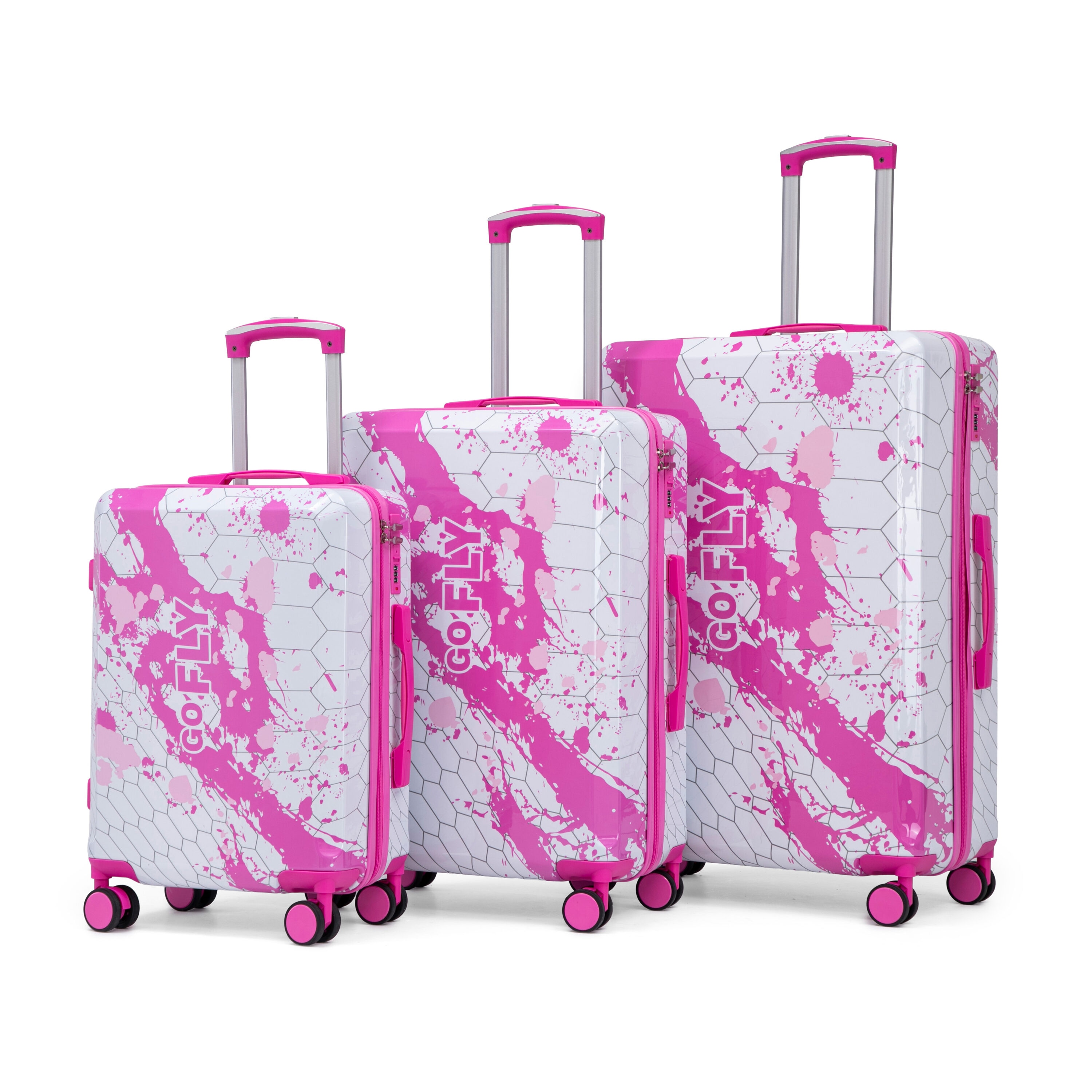 ModernLuxe - 20inch and 24inch and 28inch 3 pcs in PC Spinner Wheel Luggage Carry on Suitcase W...