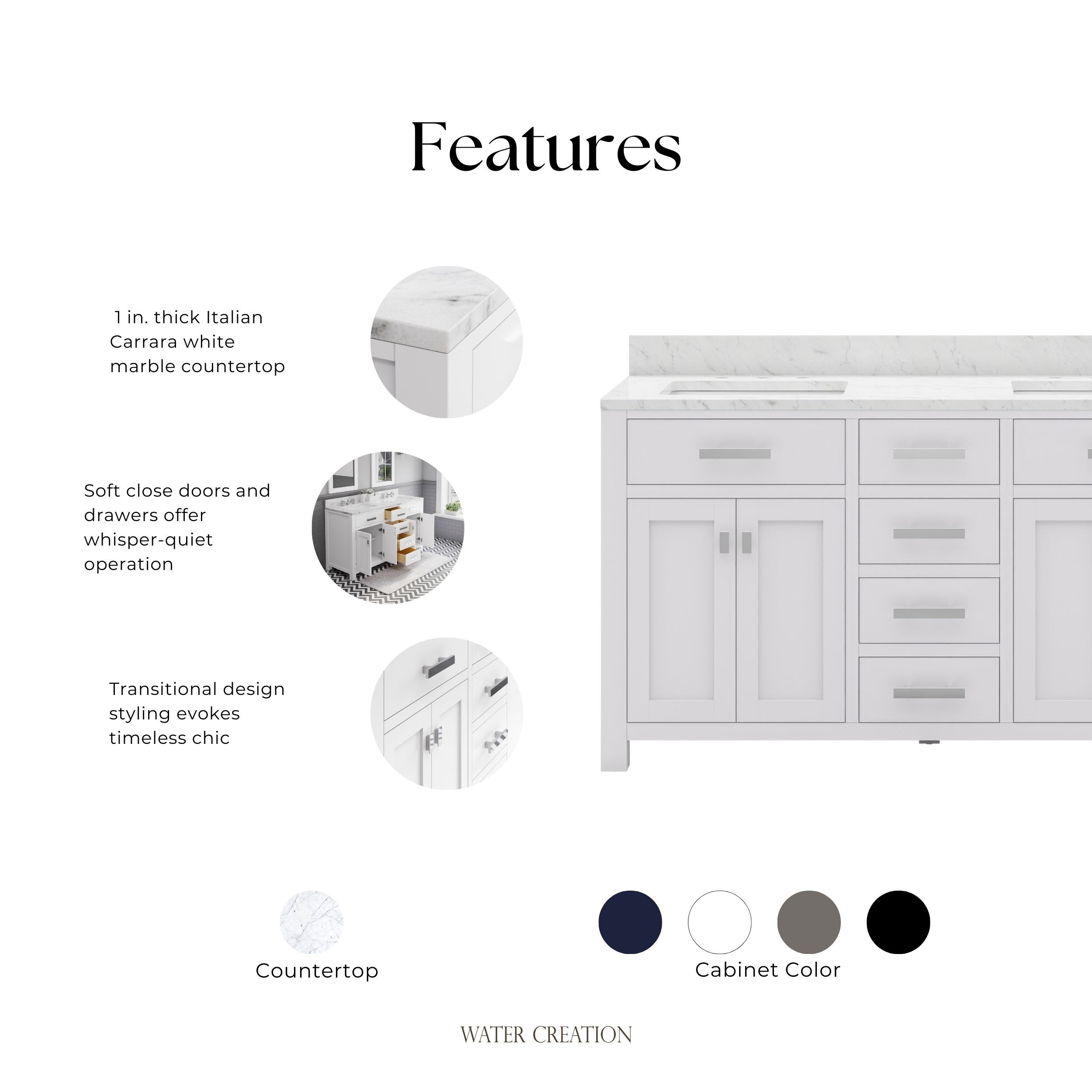 Water Creation MADISON60W Bath-Vanity-Combo - View #7