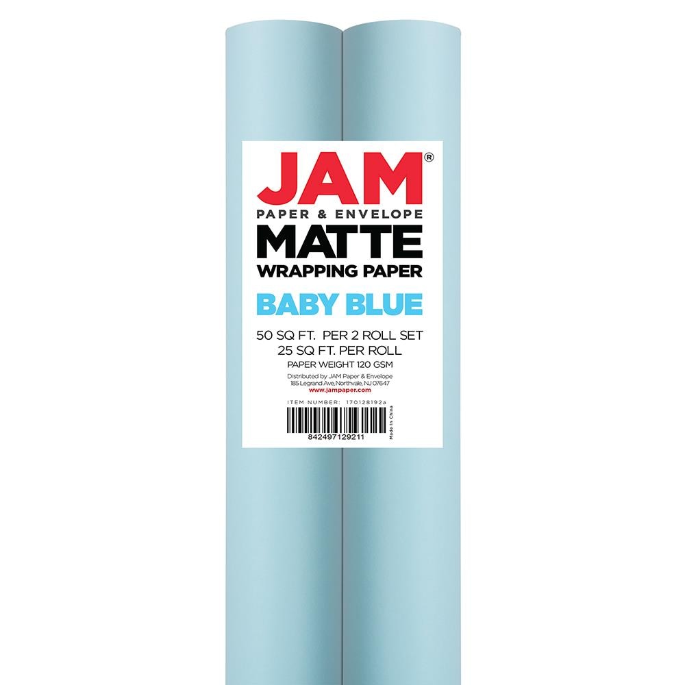  JAM Paper Gift Wrap - Matte Wrapping Paper - 25 Sq Ft (30 in x  10 Ft) - Matte Light Baby Pink Pastel - Roll Sold Individually : Health &  Household
