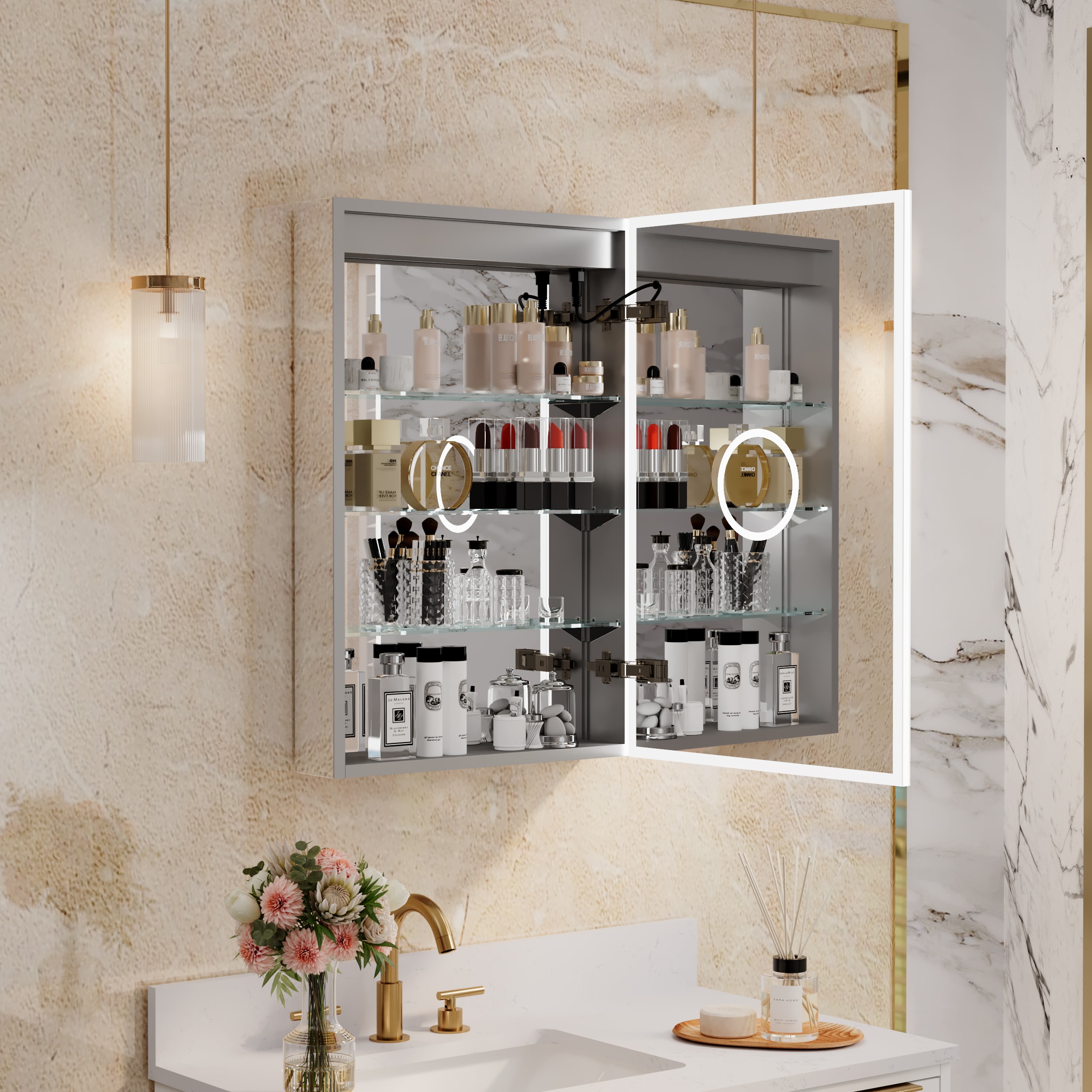 WELLFOR EXMC2430LD Bathroom-Medicine-Cabinets - View #13
