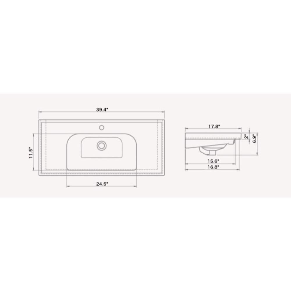 Nameeks CERA 031400-U-3H Bath-Sink - View #2