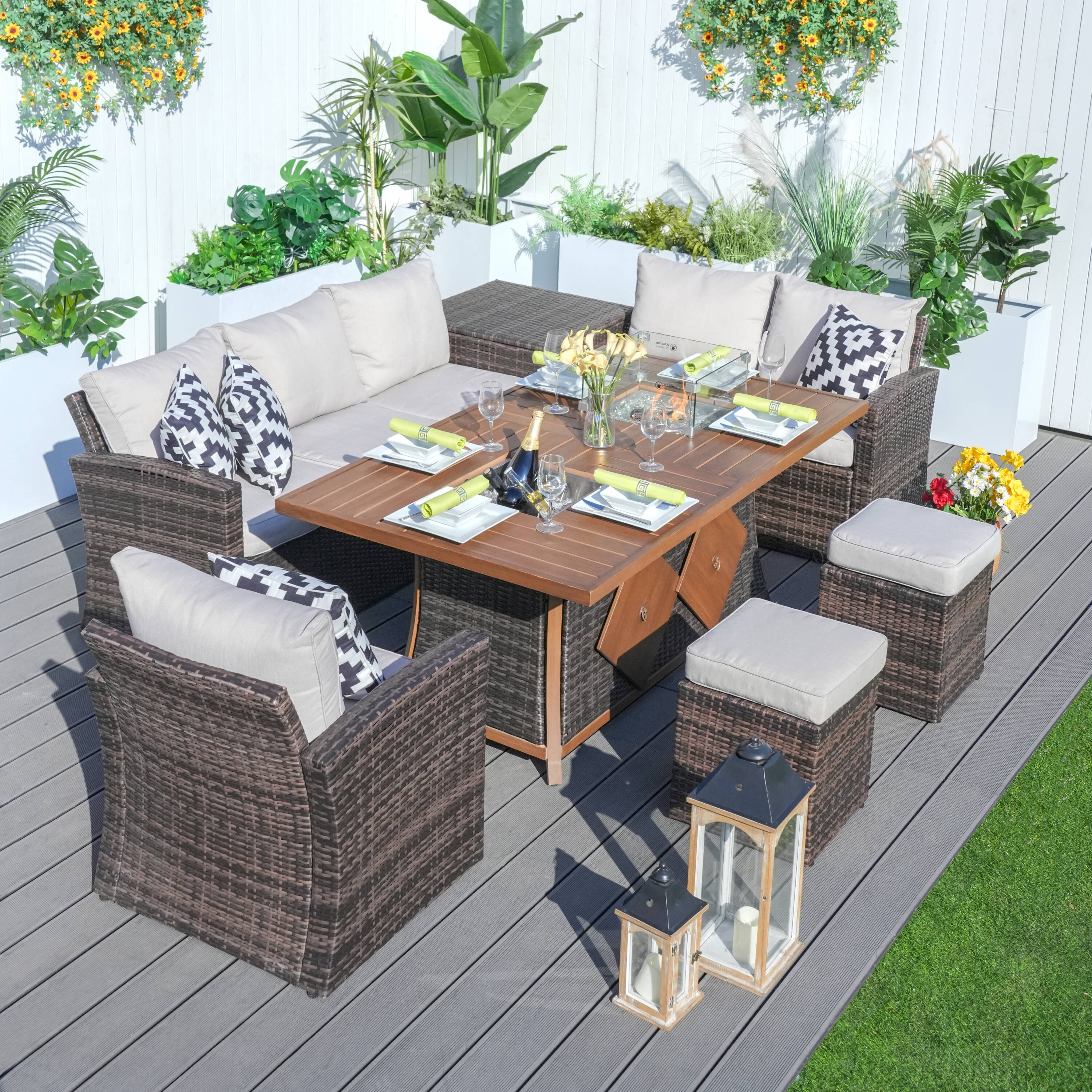 Direct Wicker DWG-2403BFI-BR Patio-Conversation-Sets - View #3