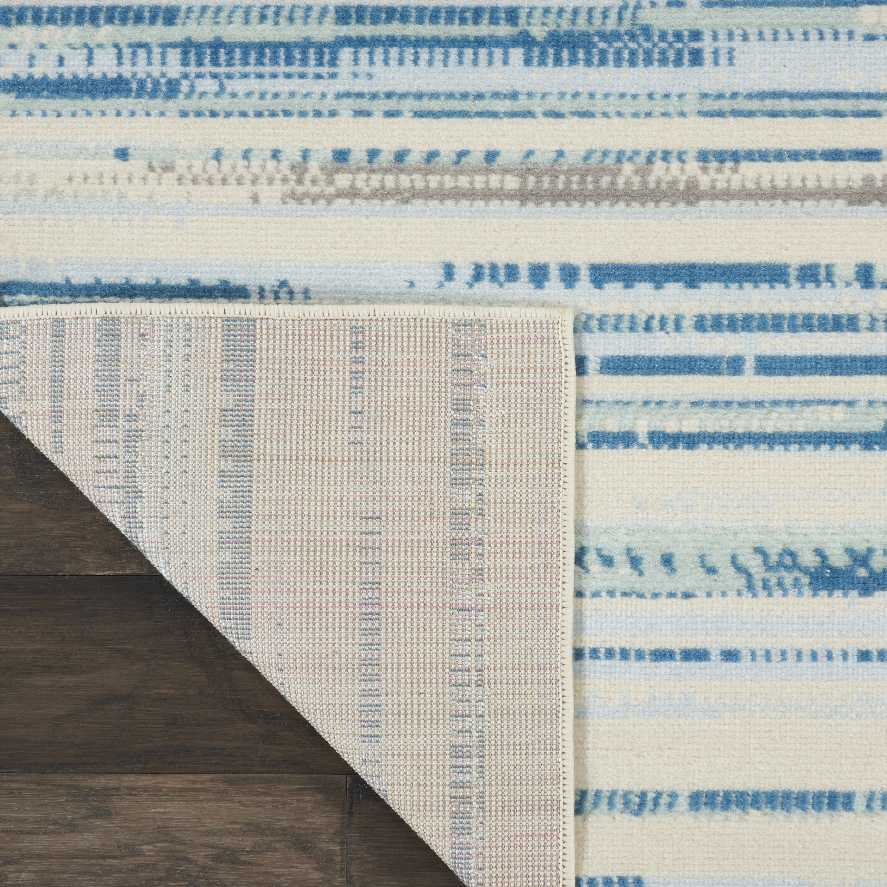 Blue Rectangular 8' x 10' Hand-knotted Reversible Rug