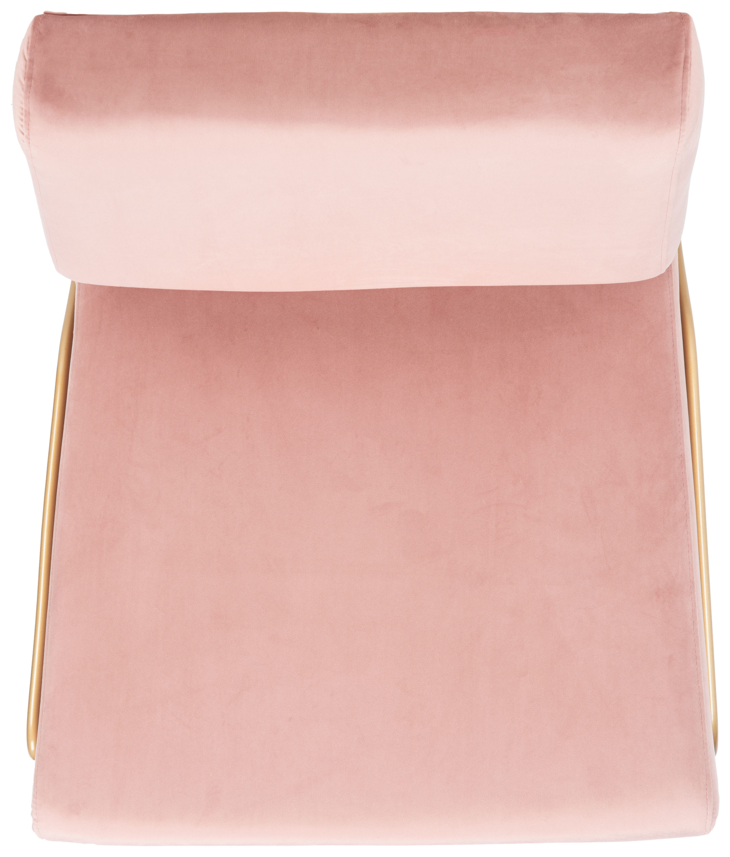 Dusty Rose Velvet and Gold Modern Accent Chair