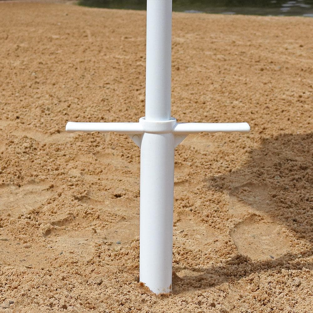 Simpower Sand Anchor, 【2021 Newest】 Beach Umbrella Sand Anchor Stand Holder with 3 Tier Screw, One Size Fits All Beach Umbrella for Sand Heavy Duty