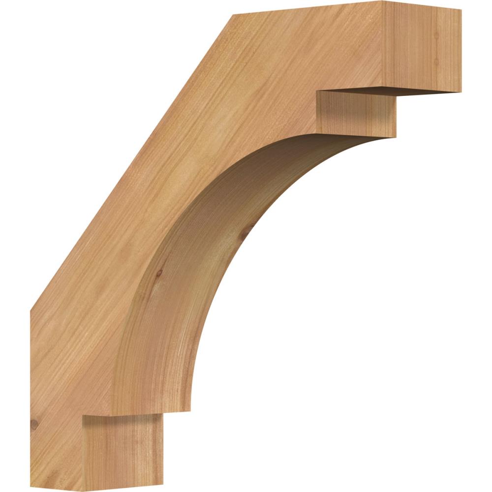 Ekena Millwork BRC04X14X14MRC00SWR 3-1/2-in x 14-in x 14-in Western Red Cedar Unfinished Wood Merced Smooth Knee Brace