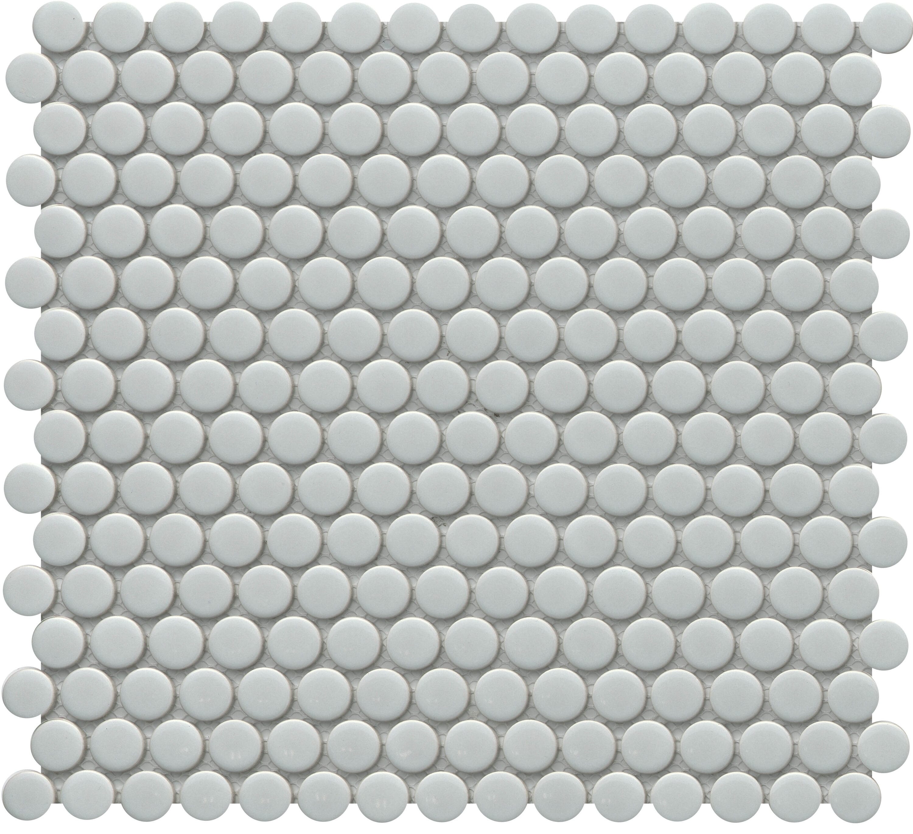Emser W95INFLGR1112MOP Influence Gray 11-in x 12-in Glossy Porcelain Penny Round Patterned Wall Tile (3.84-sq. ft/ Carton)