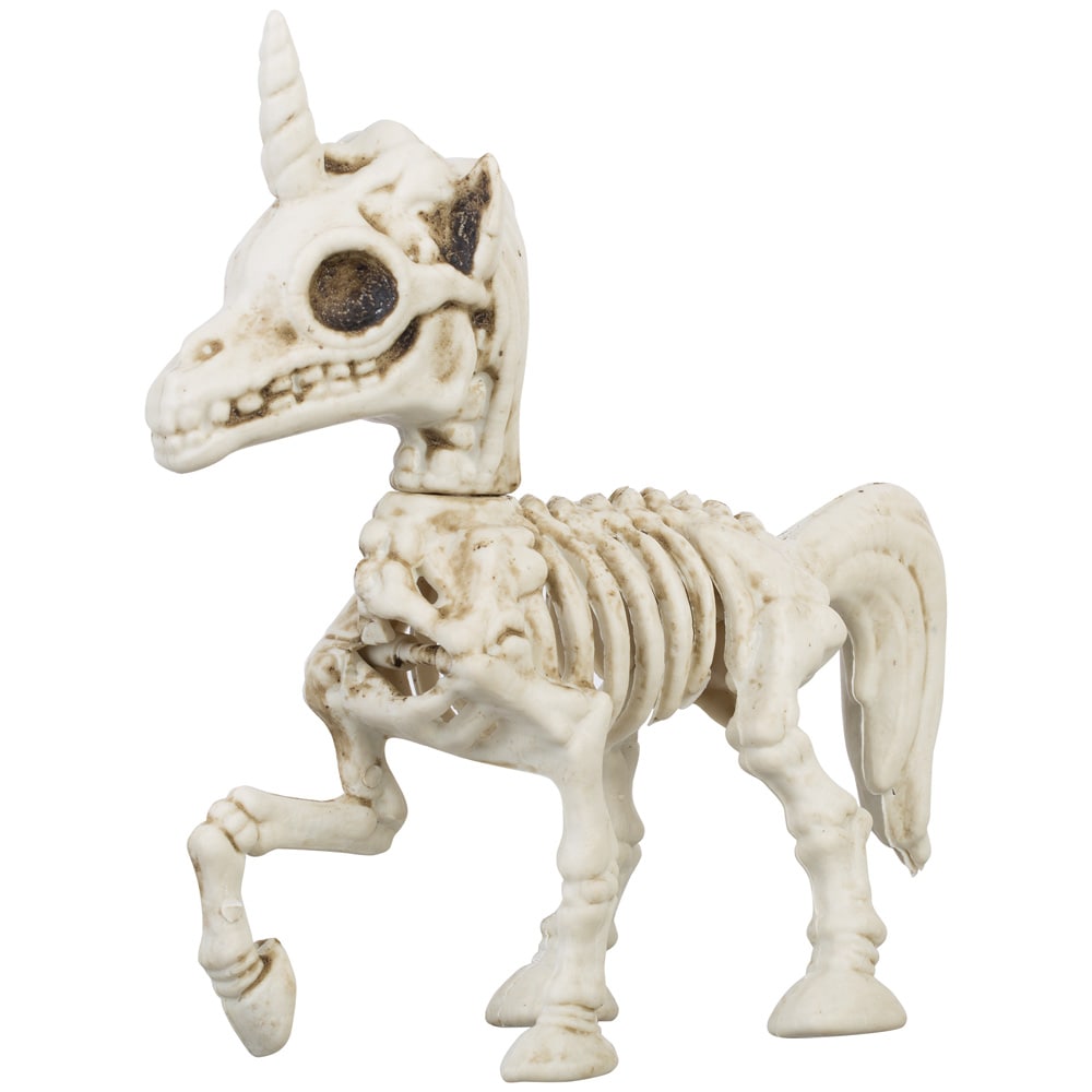 Details about   Unicorn Skeleton Scary Halloween Decor Spooky Figurine Toy Doll Haunt House Prop 