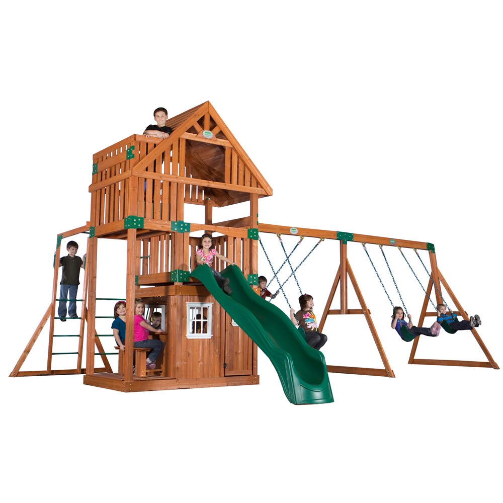 Backyard Discovery Wanderer Residential Wood Playset in the Wood ...