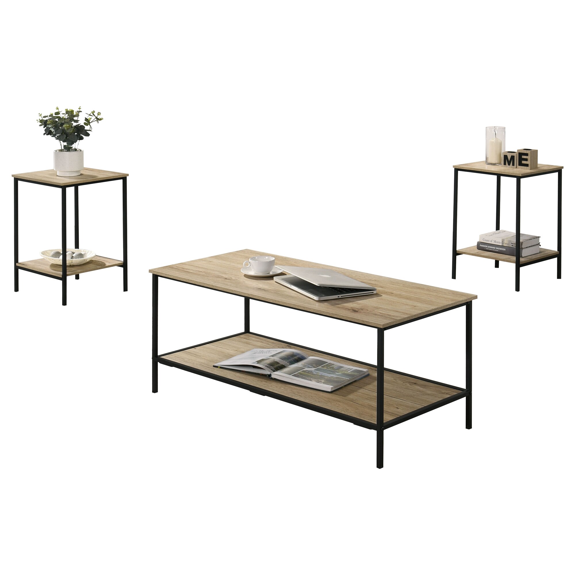 IHOMEadore MDFM42903NT-3PK Accent-Table-Sets - View #2