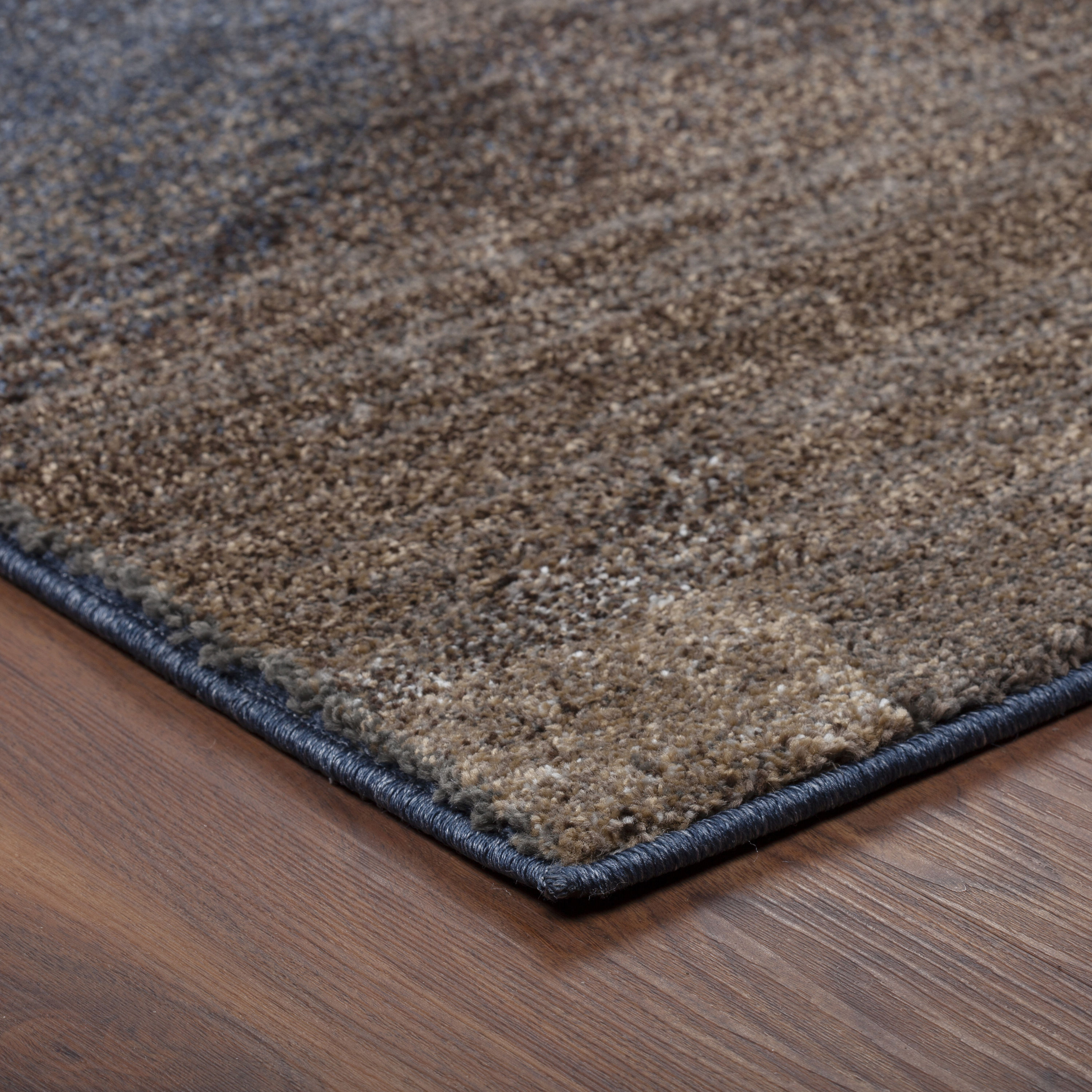 Wellington Blue and Beige Synthetic Rectangular Area Rug