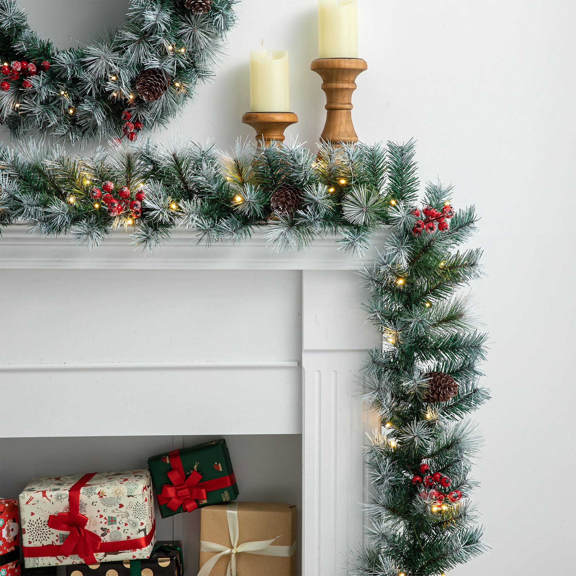 Glitzhome 2016000024 Artificial-Christmas-Garland - View #6