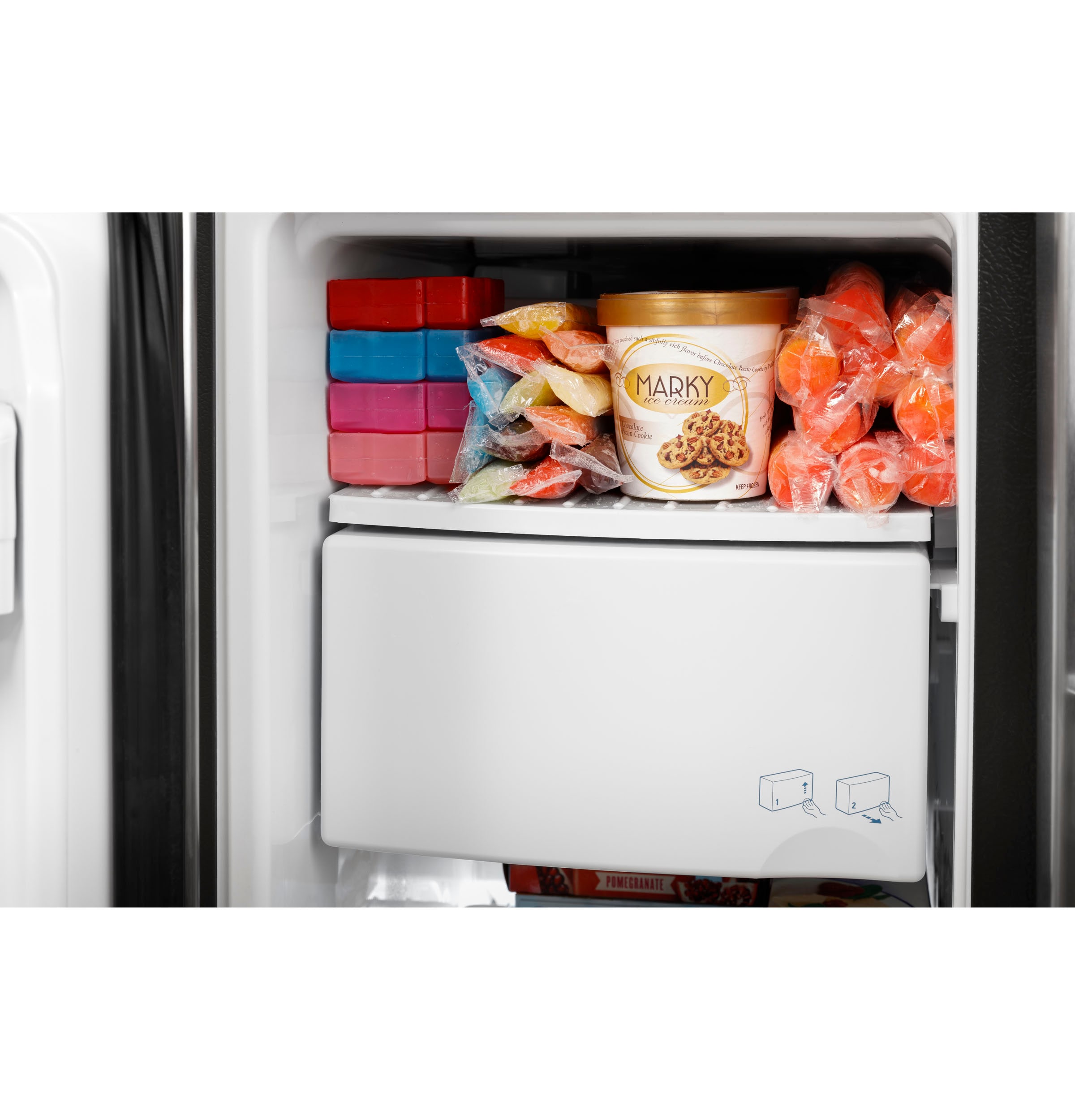 PZS22MYKFS in Fingerprint Resistant Stainless by GE Appliances in Bangor,  ME - GE Profile™ Series 21.9 Cu. Ft. Counter-Depth Side-By-Side Refrigerator