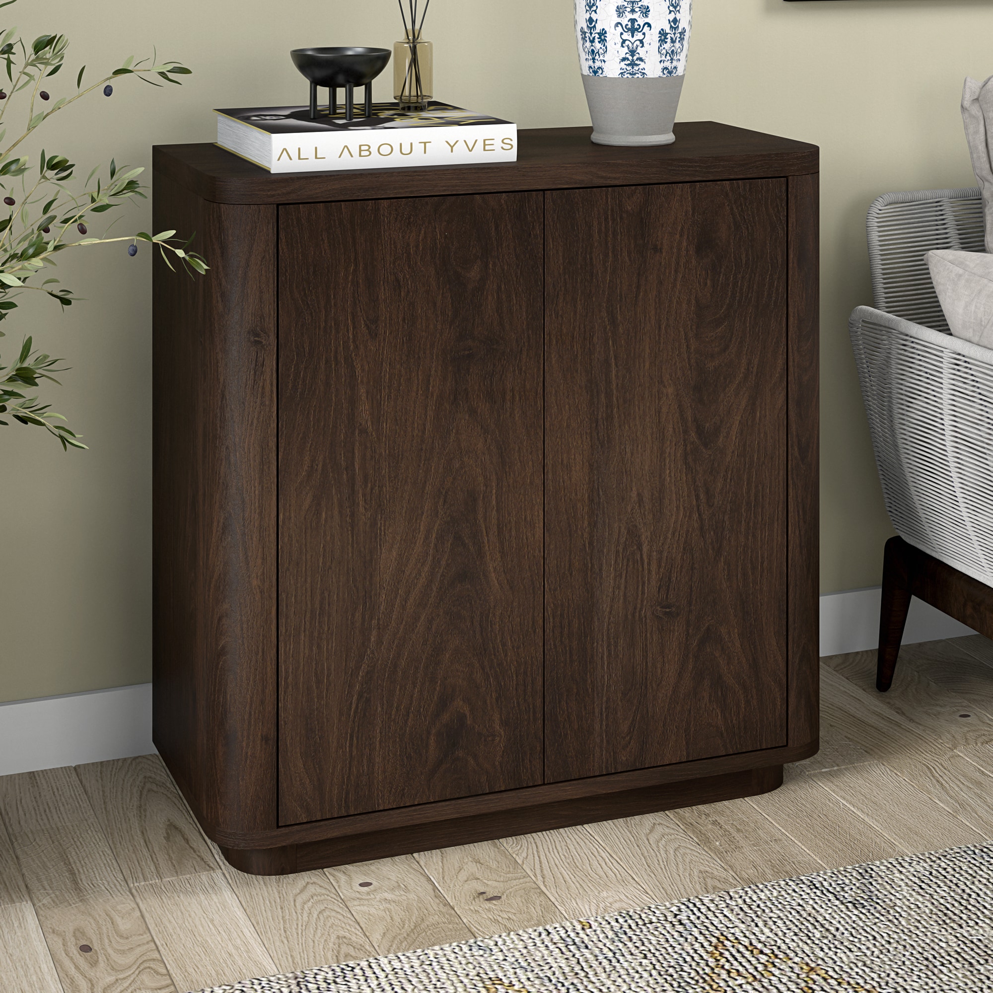 Hailey Home AC2224 31.5-in W Alder Brown Accent Cabinet