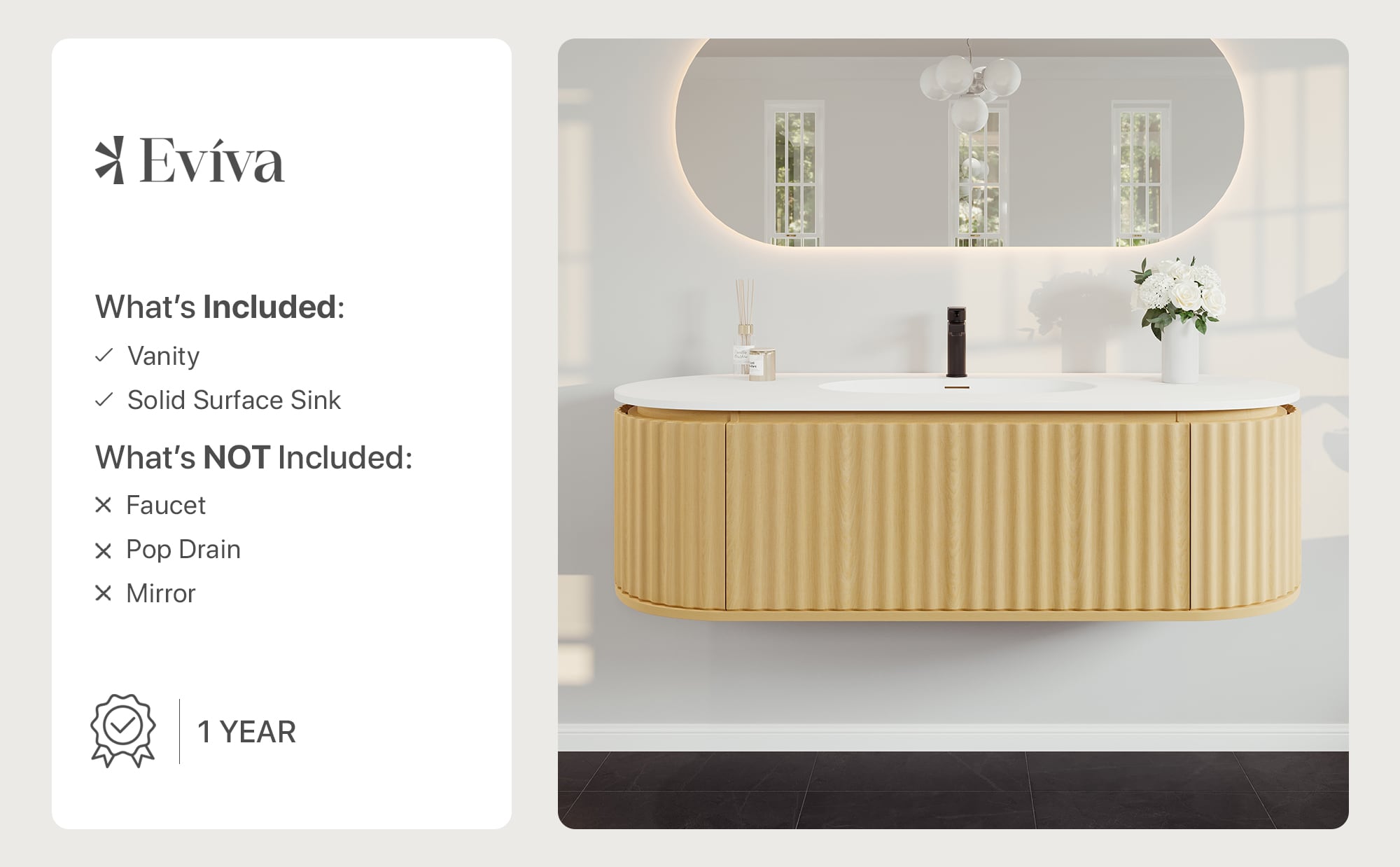 Eviva EVVN202-55OAK-WM Bath-Vanity-Combo - View #9