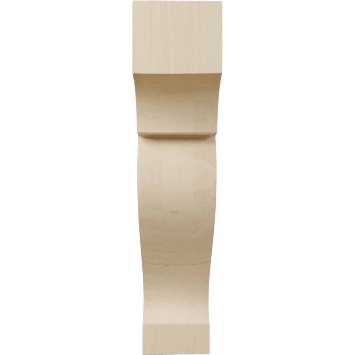 Medium Rubberwood Dearborn Corbel 1.75"W x 4"D x 8"H