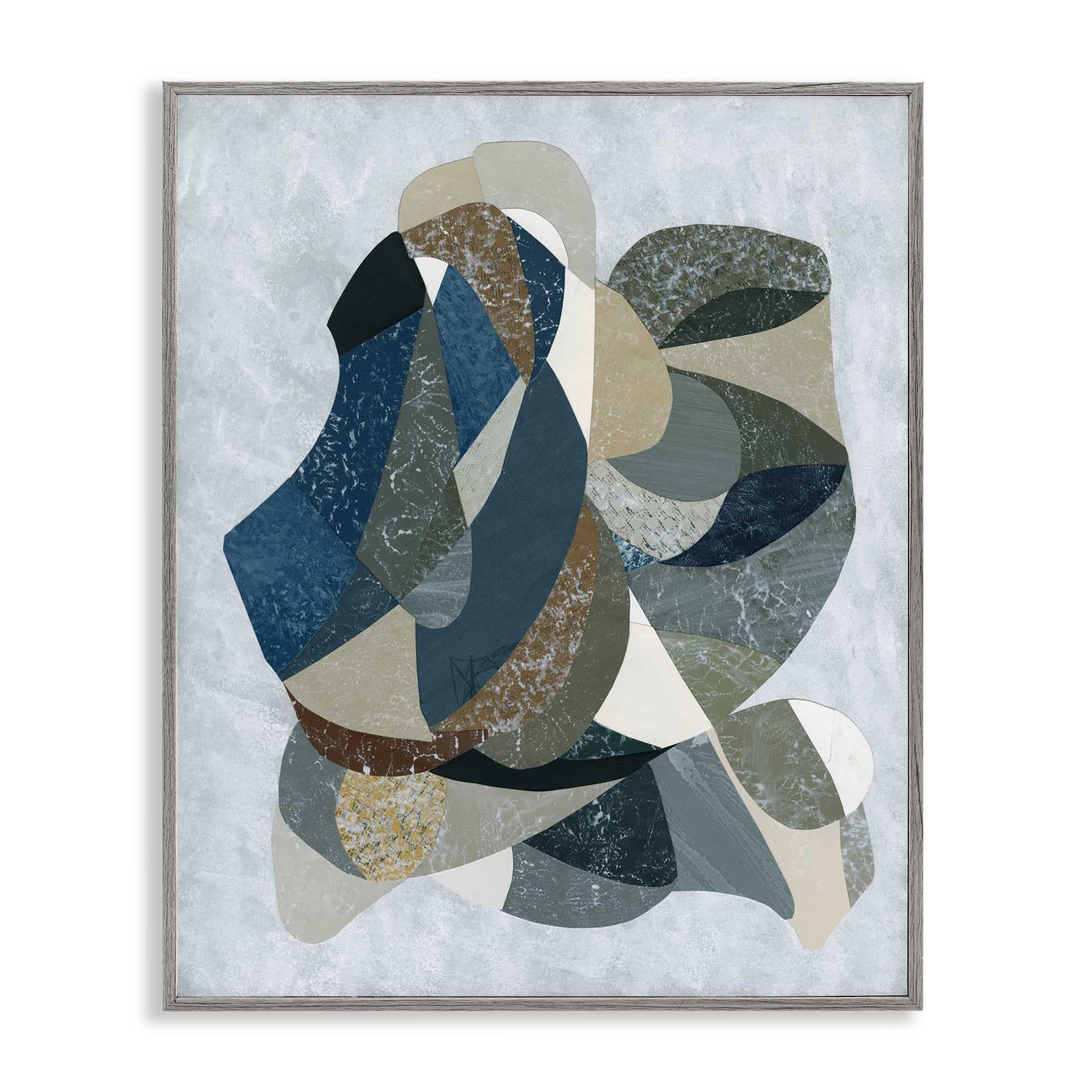 Stupell Industries BS-359-GFF-11X14 Intertwined Geometric Shapes Gray Framed Giclee Art By Coco Good 11 x 14