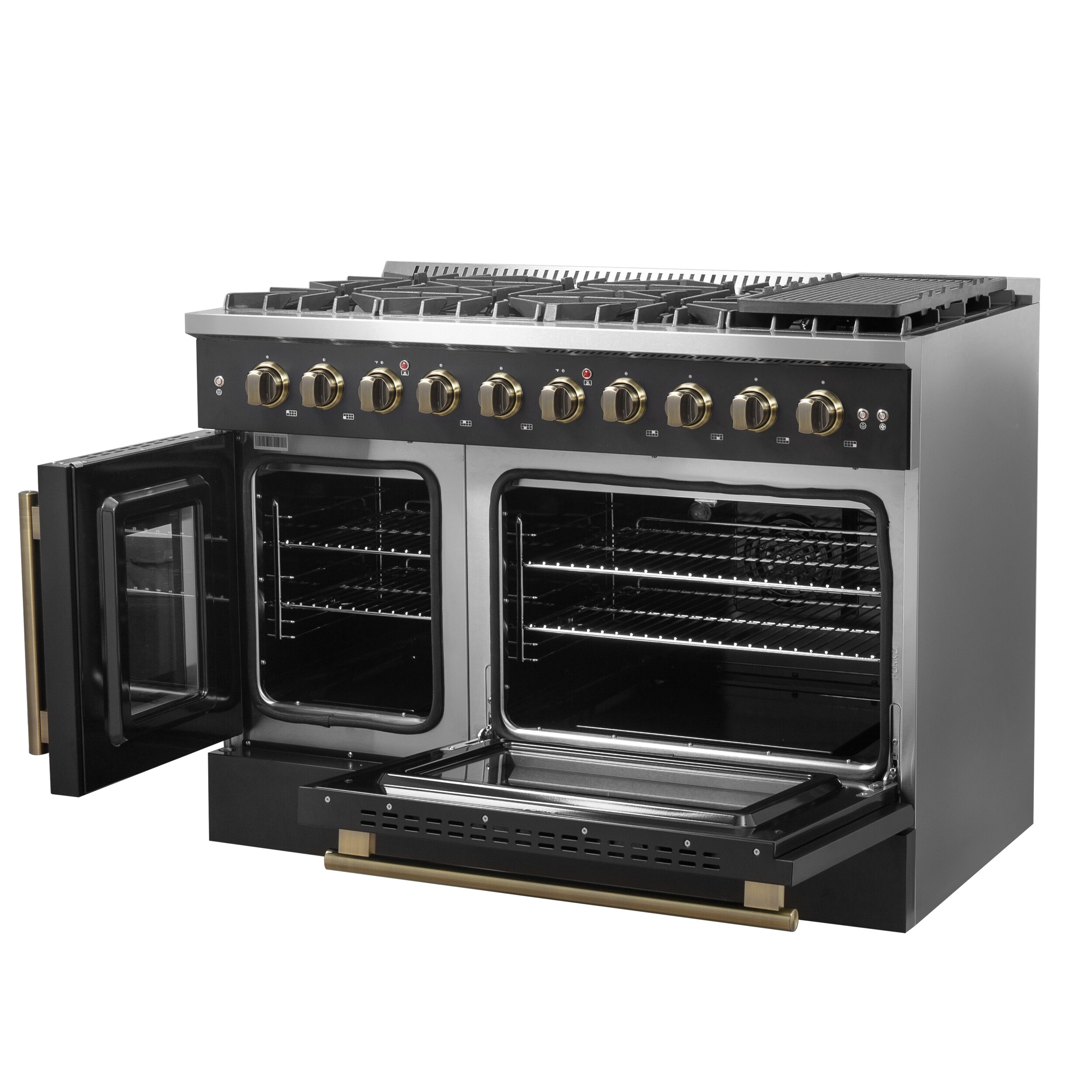 FORNO FFSGS6444-48BLK Double-Oven-Gas-Ranges - View #11