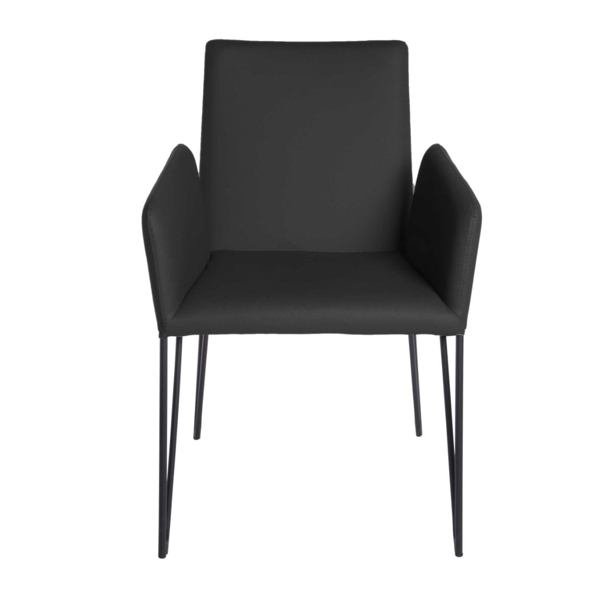 HomeRoots Amelia Modern Black Faux Leather Accent Chair at Lowes.com