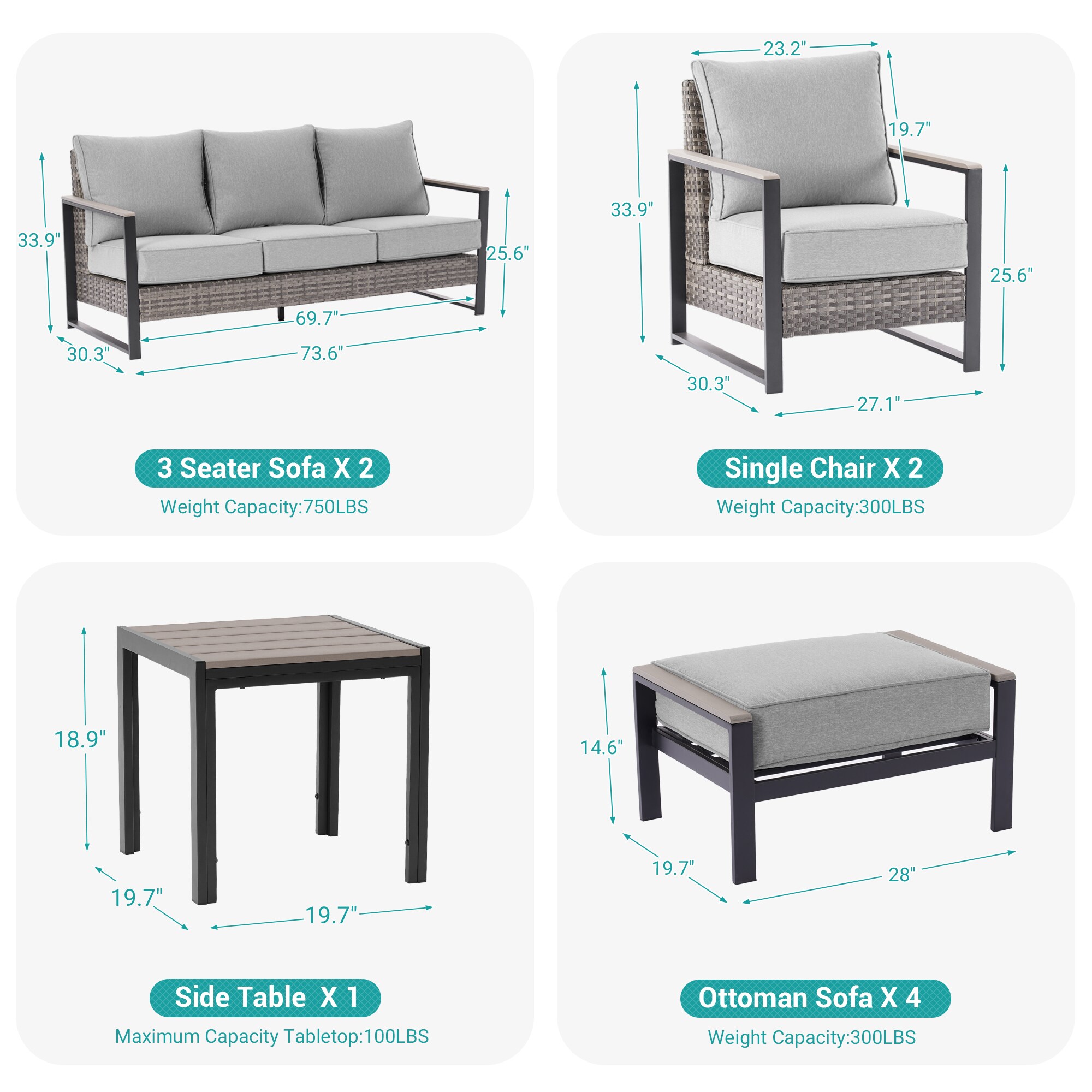 ACEGOSES LW-126BLY-S2T5 Patio-Conversation-Sets - View #3