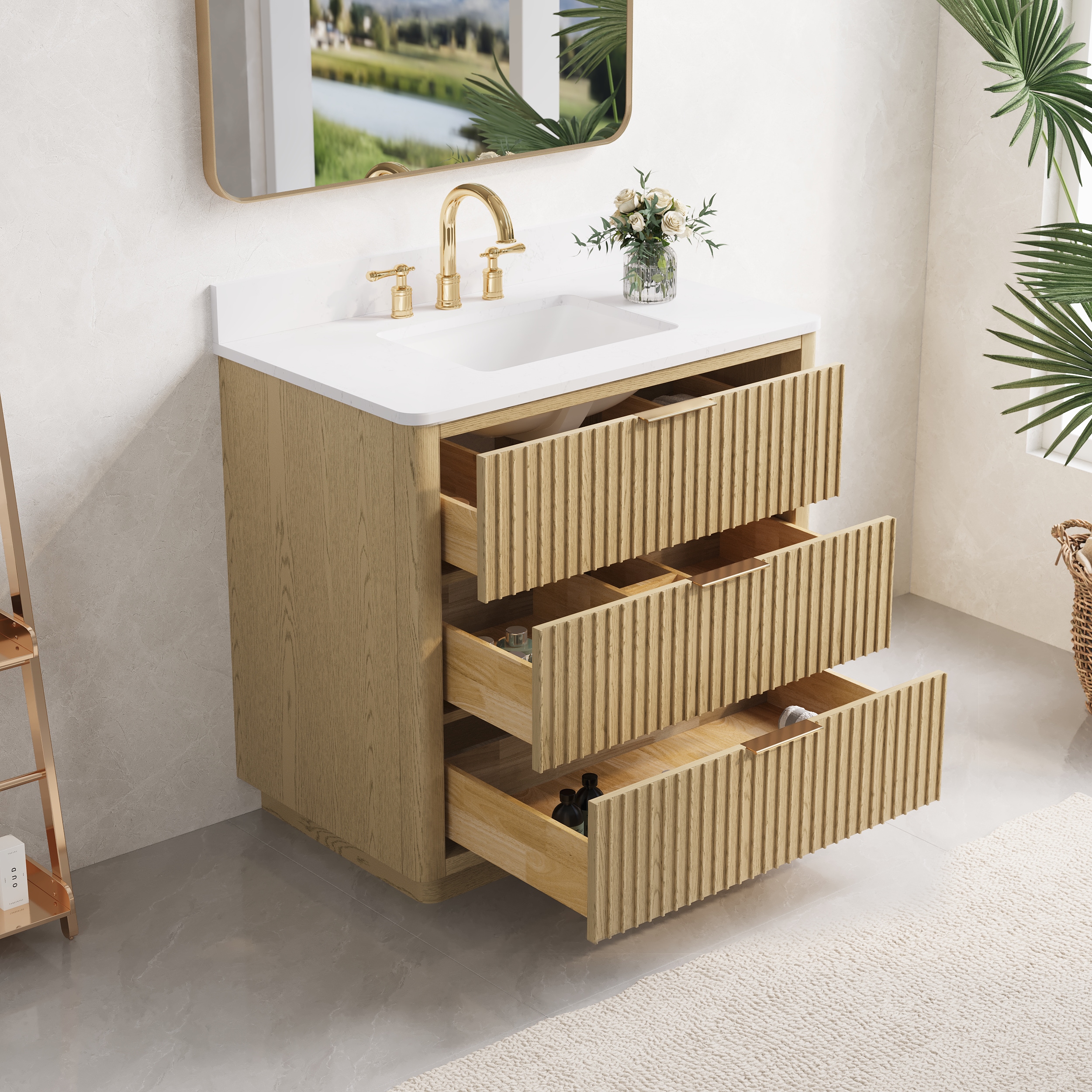 WELLFOR EX-VEBV36BU Bath-Vanity-Combo - View #9