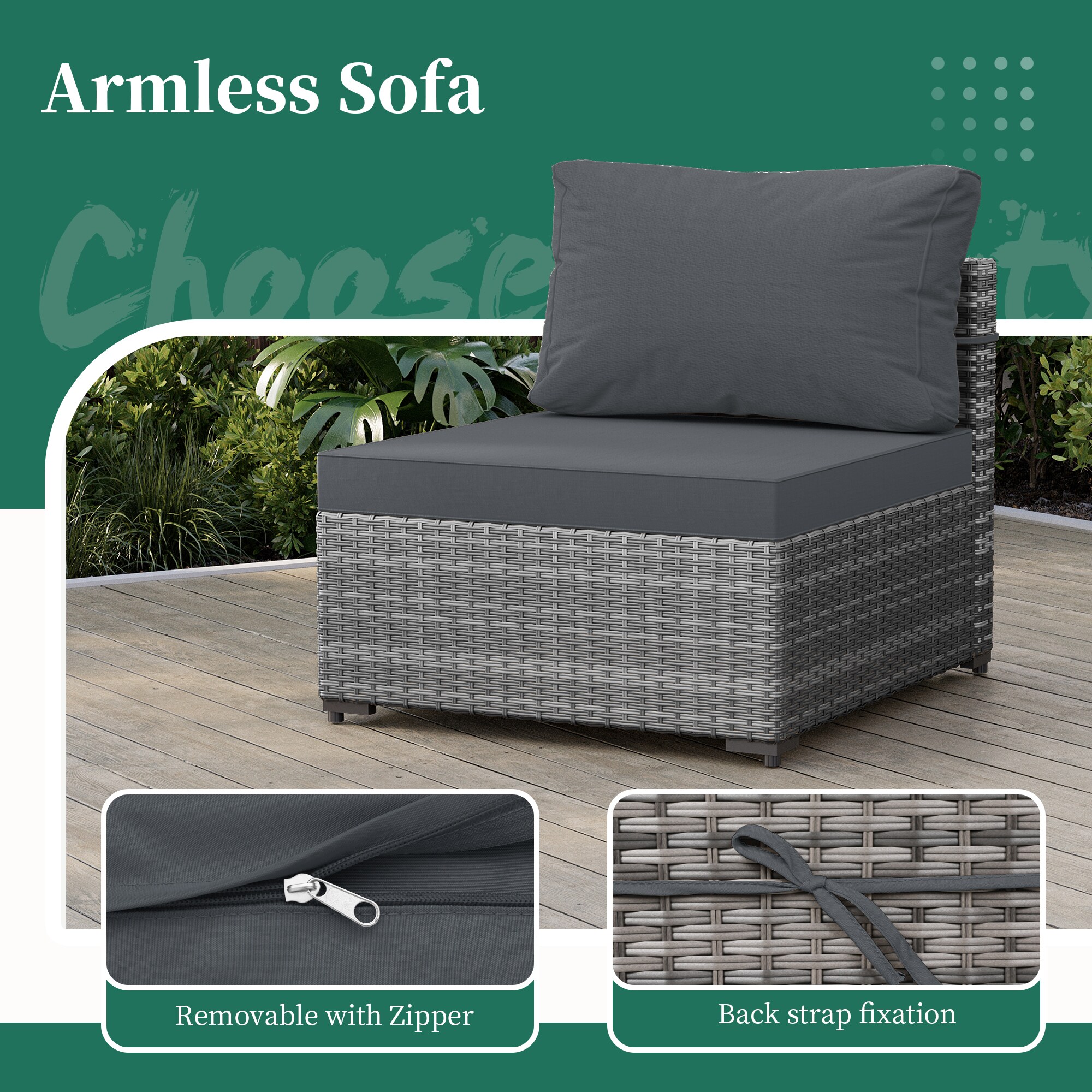 UPHA TBDK-ABC-GRAY Patio-Conversation-Sets - View #9