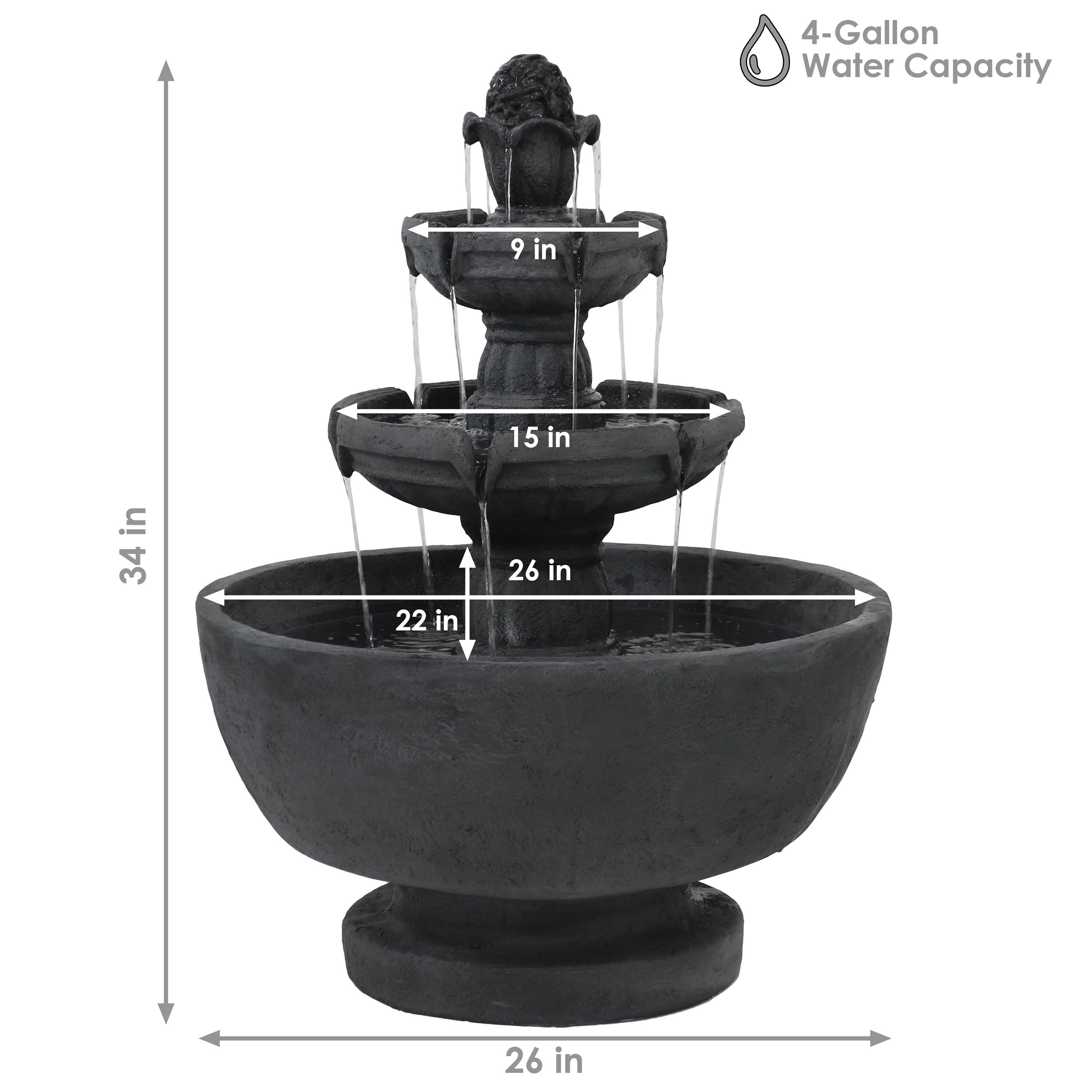 Sunnydaze Decor FC-22631 fountains - View #3