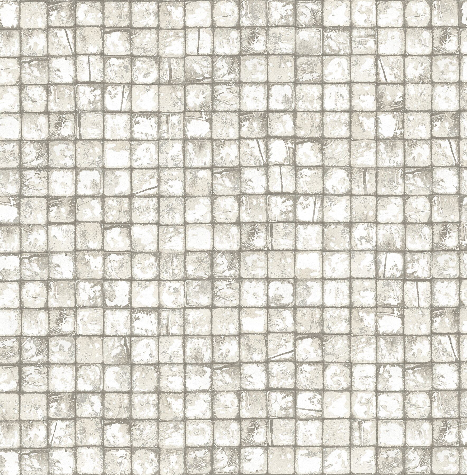 Advantage 4125-26755 Fusion 56.4-Sq. Feet Off-White Non-woven Textured Geometric 3D Unpasted Wallpaper