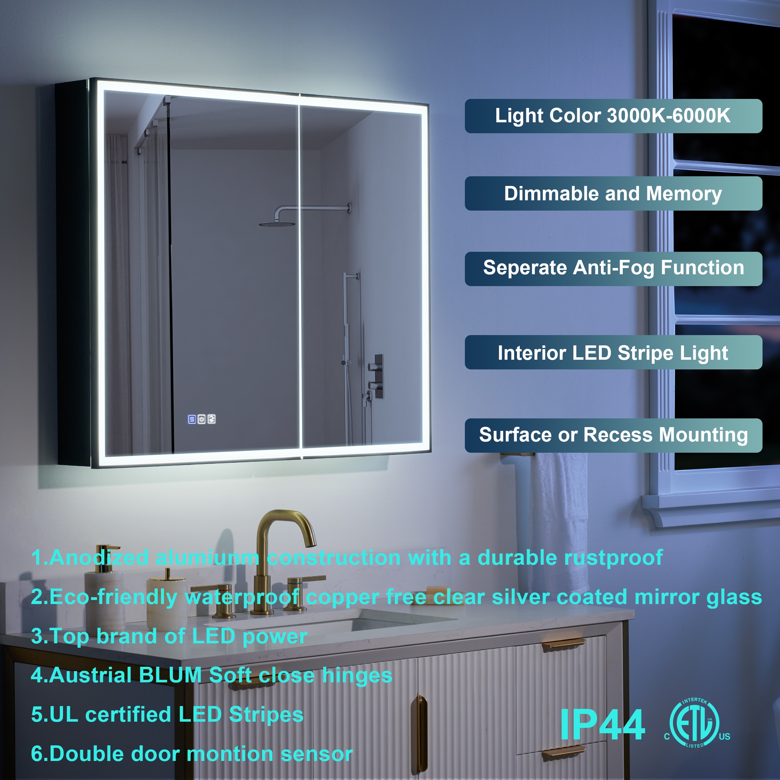 WELLFOR W12MCL3630 Bathroom-Medicine-Cabinets - View #11